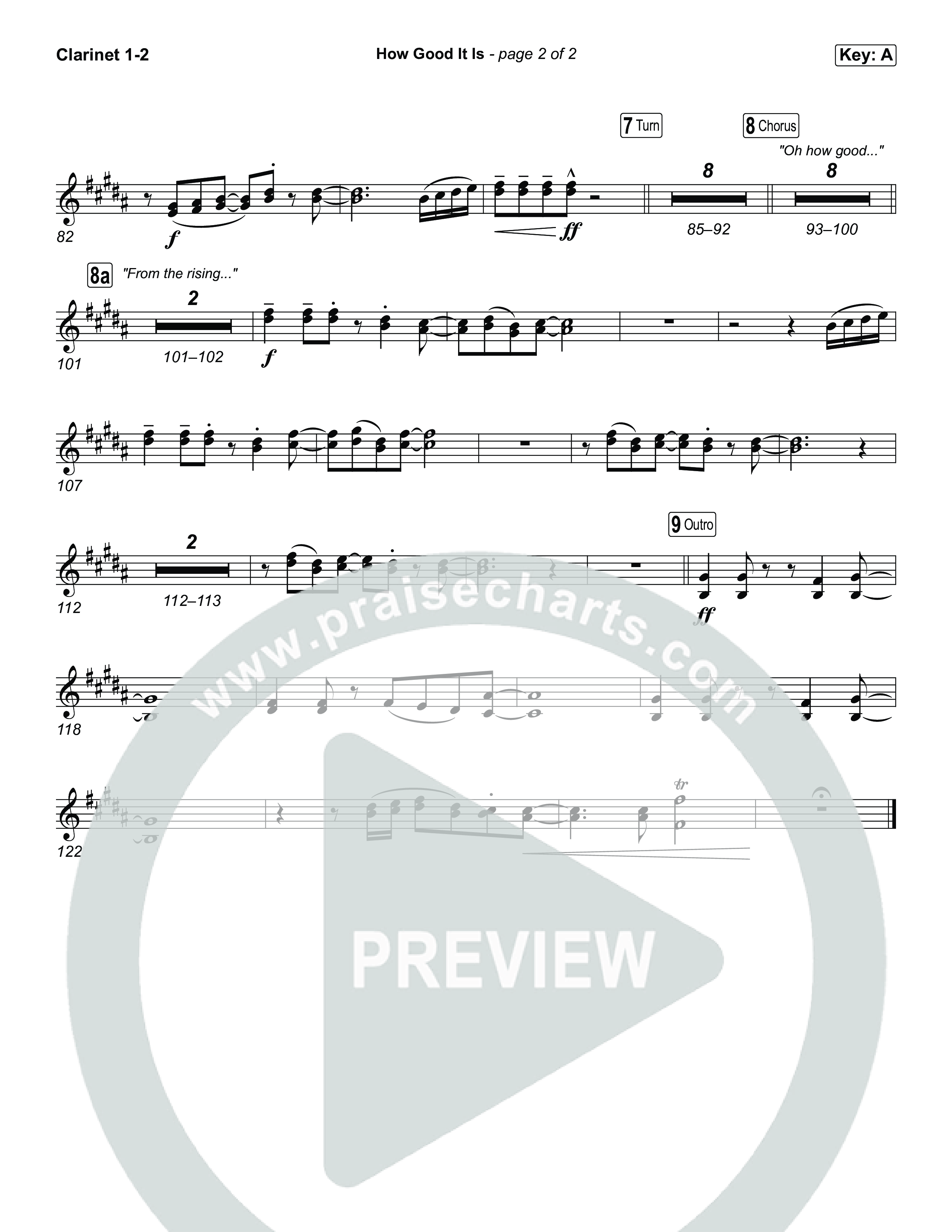 How Good It Is Clarinet 1/2 (Chris Tomlin)