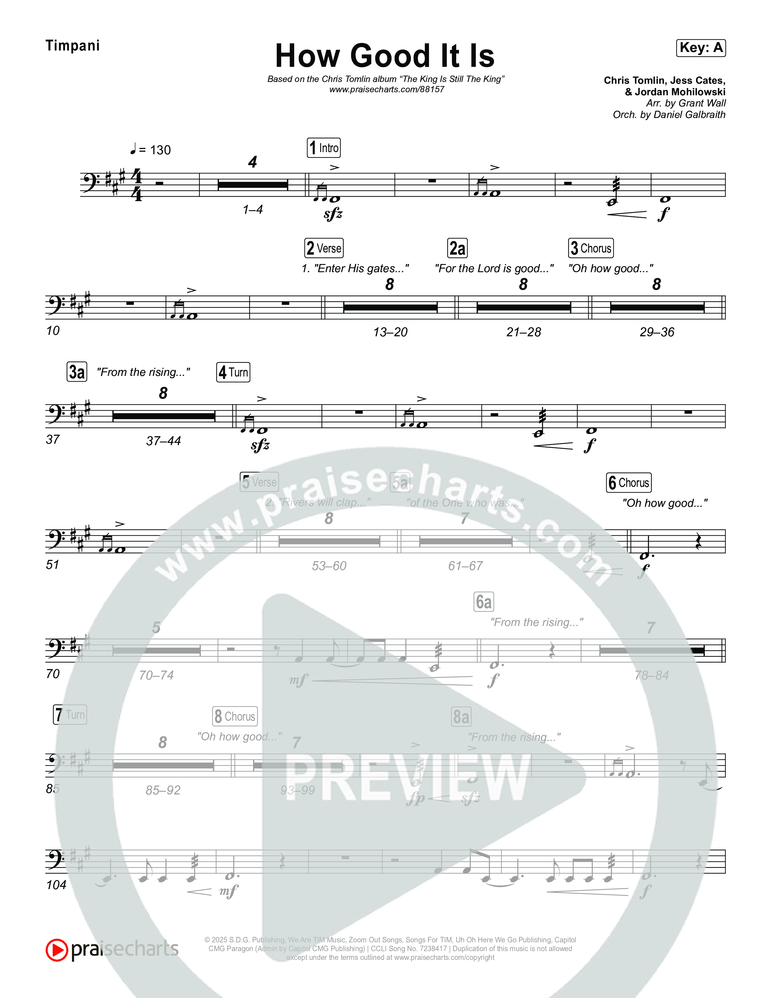 How Good It Is Timpani (Chris Tomlin)