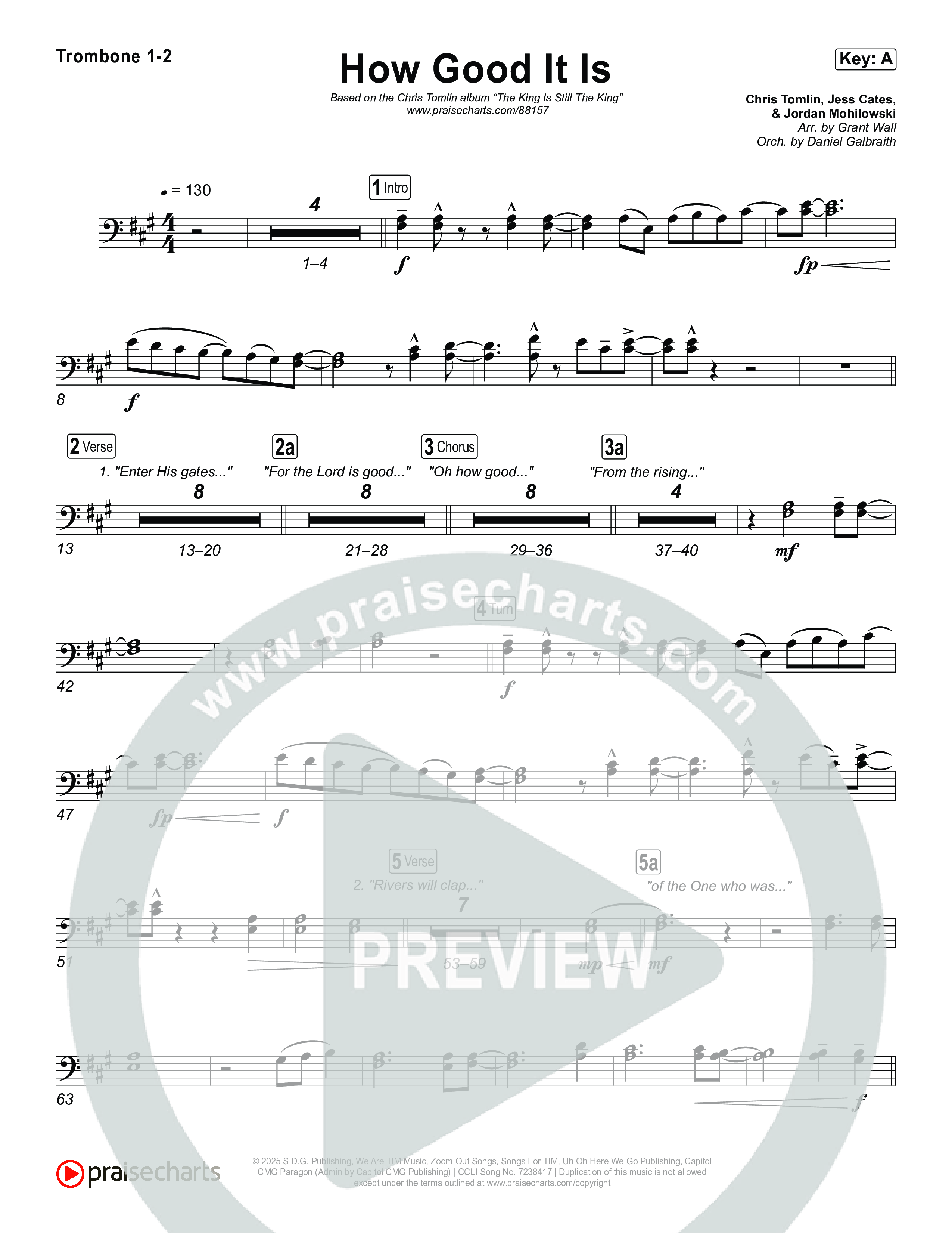 How Good It Is Trombone 1,2 (Chris Tomlin)