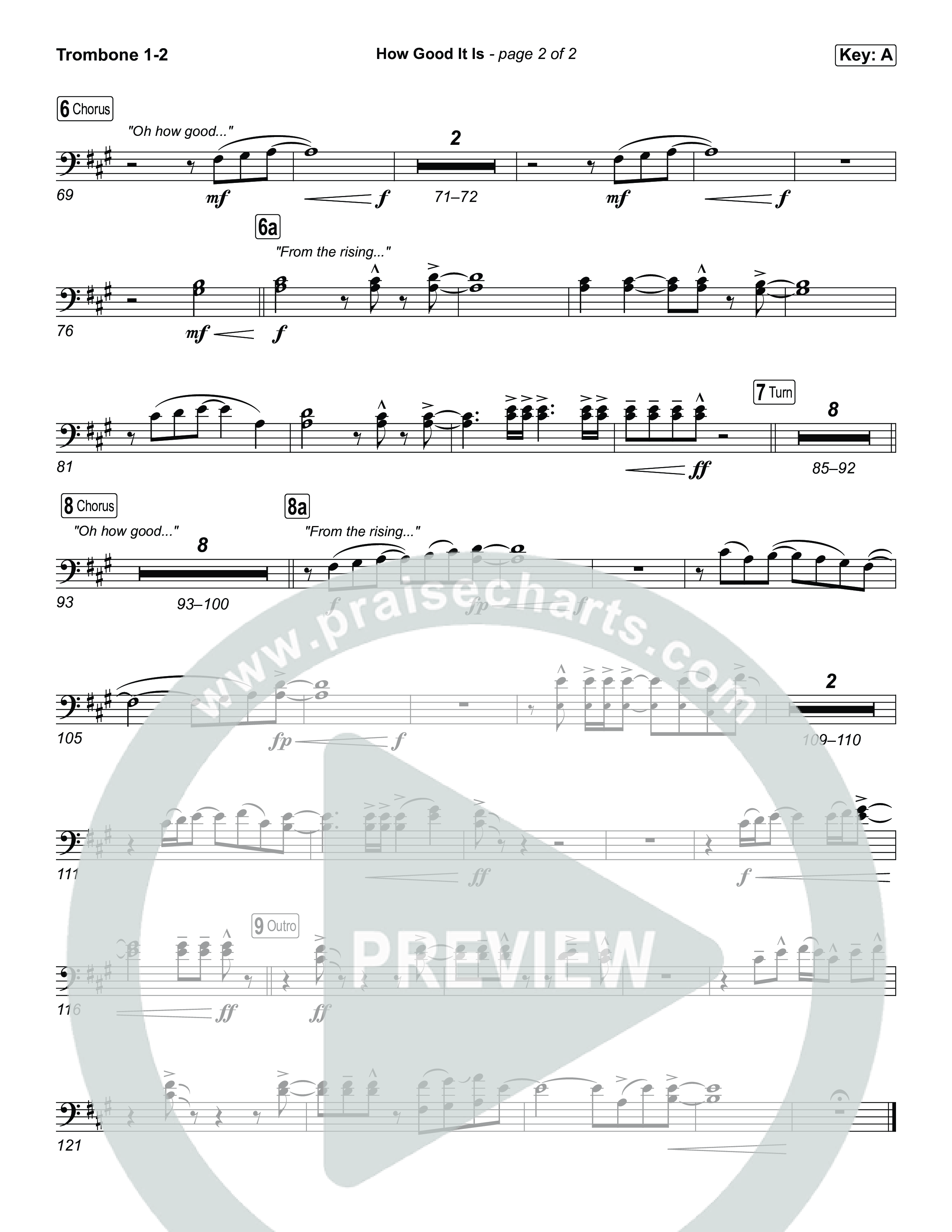 How Good It Is Trombone 1,2 (Chris Tomlin)