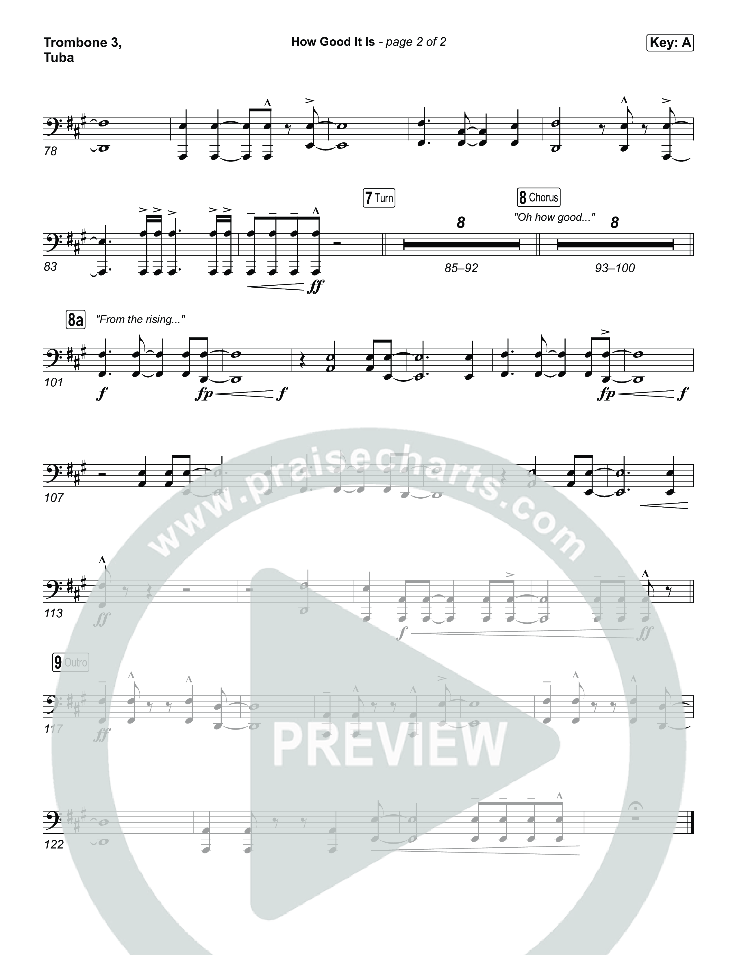 How Good It Is Trombone 3/Tuba (Chris Tomlin)