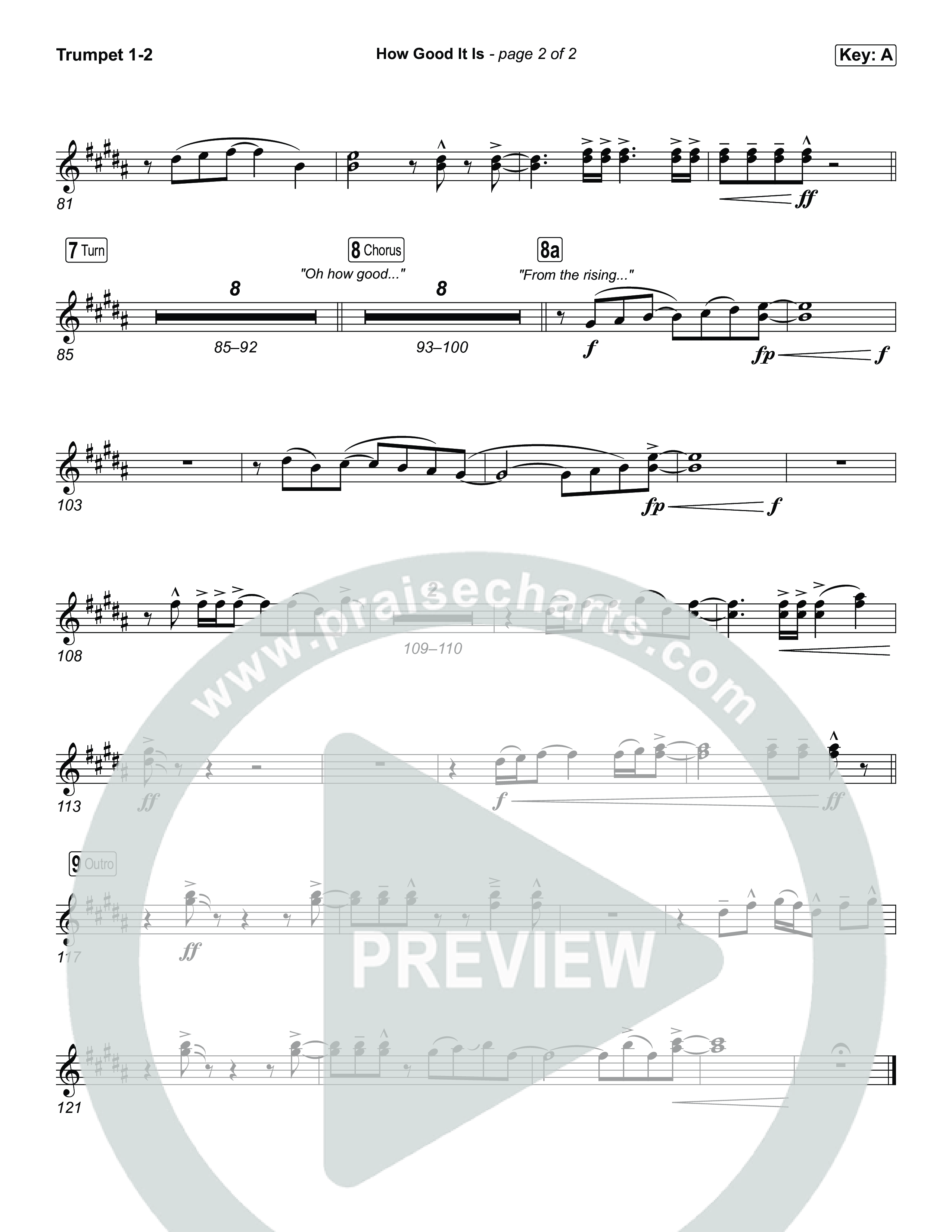 How Good It Is Trumpet 1,2 (Chris Tomlin)