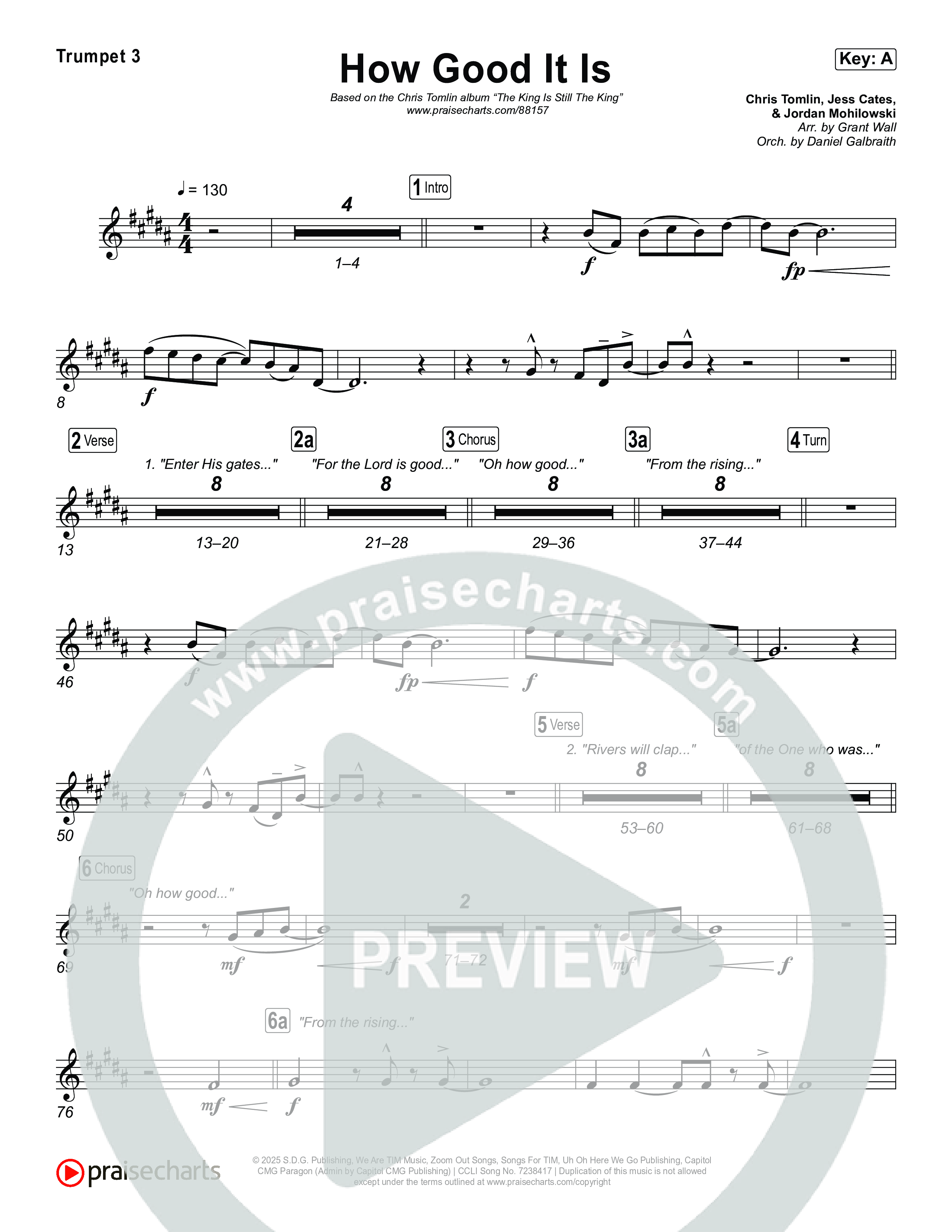 How Good It Is Trumpet 1,2 (Chris Tomlin)