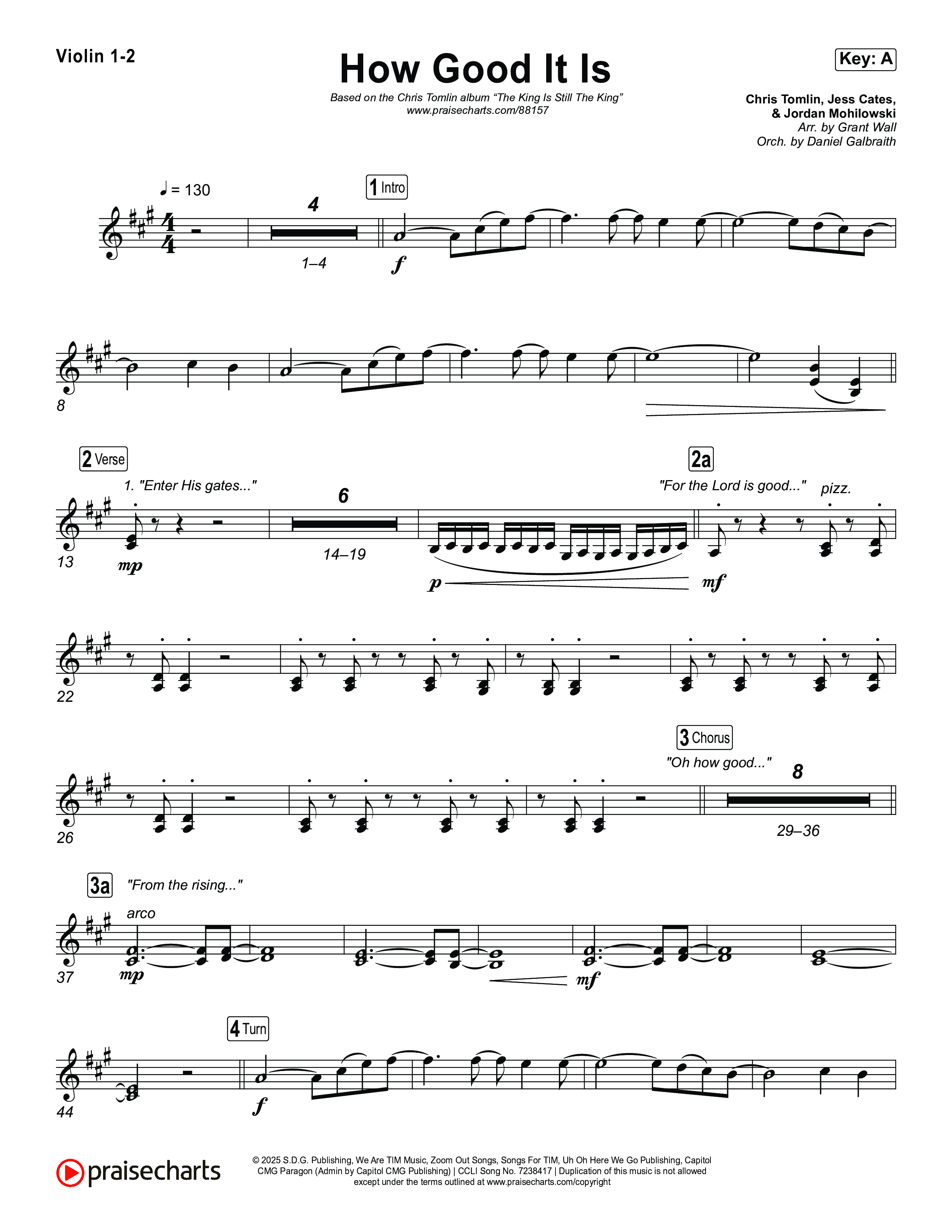 How Good It Is Violin 1,2 (Chris Tomlin)