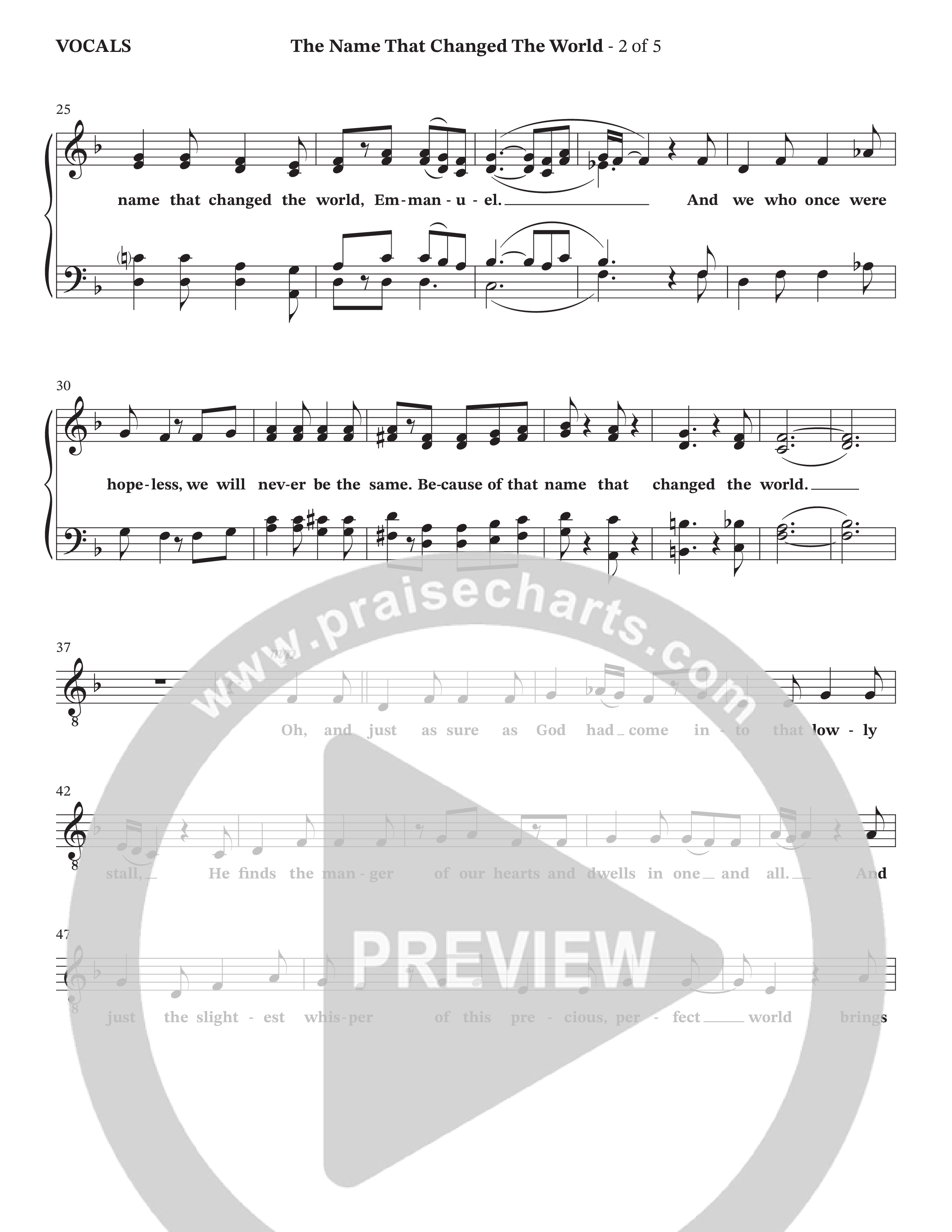 The Name That Changed The World (Choral Anthem SATB) Choir Sheet (Hillcrest Nashville / Arr. Wayne Haun)