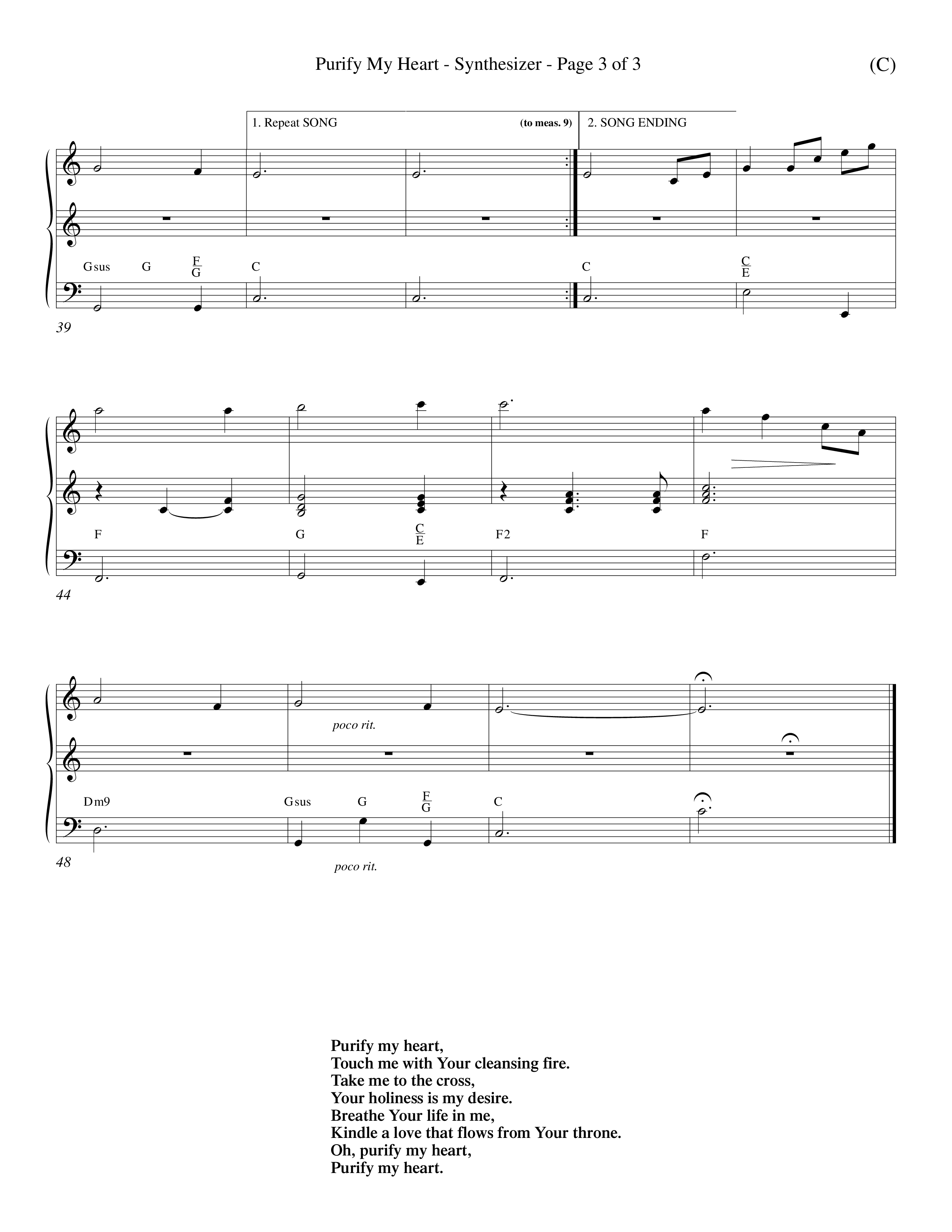 Purify My Heart (Choral Anthem SATB) Synth (Word Music Choral / Orch. David Winkler)
