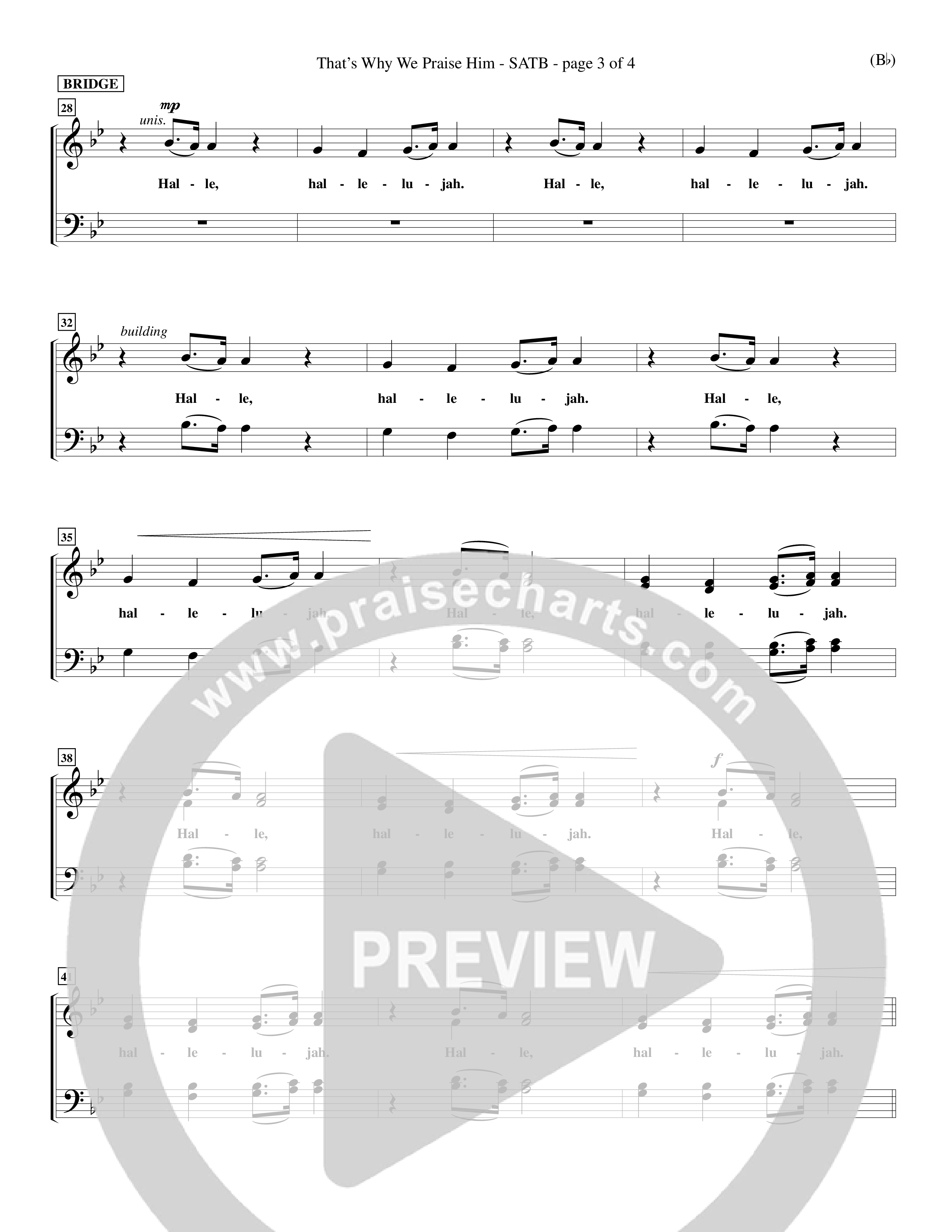 That's Why We Praise Him (Choral Anthem SATB) Choir Sheet (SATB) (Word Music Choral / Orch. Ed Hogan)