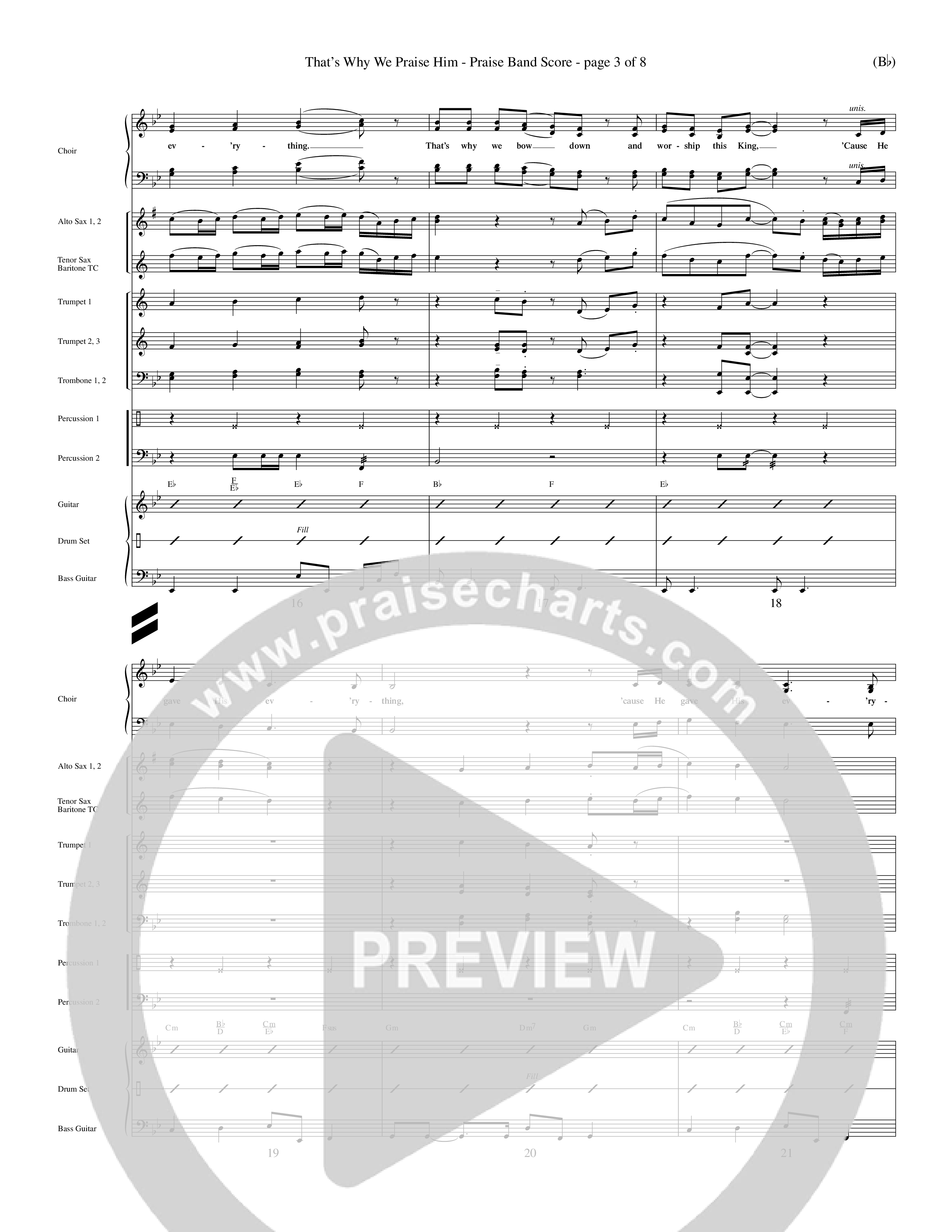 That's Why We Praise Him (Choral Anthem SATB) PraiseBand (incl. Brass) (Word Music Choral / Orch. Ed Hogan)