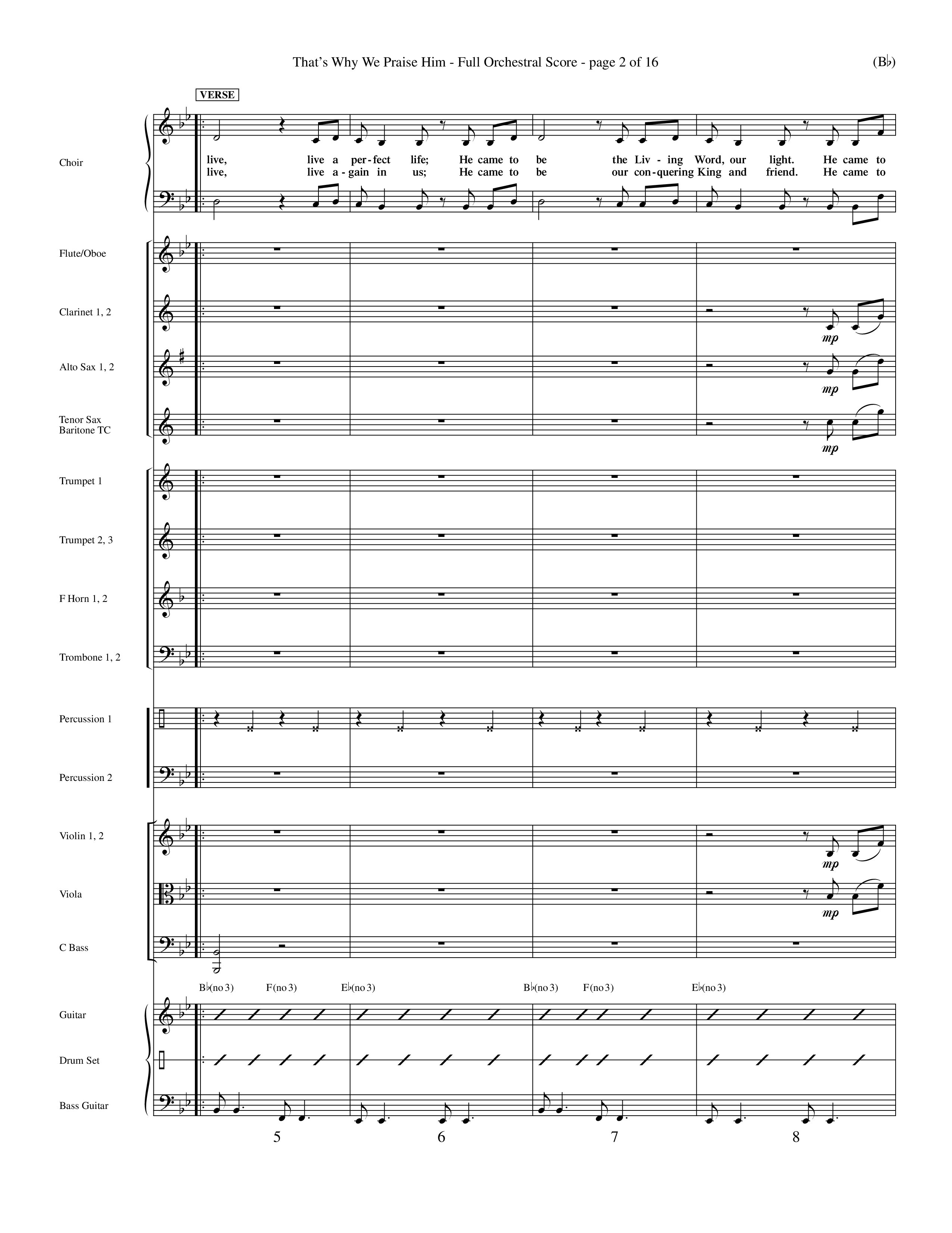 That's Why We Praise Him (Choral Anthem SATB) Orchestration (Word Music Choral / Orch. Ed Hogan)