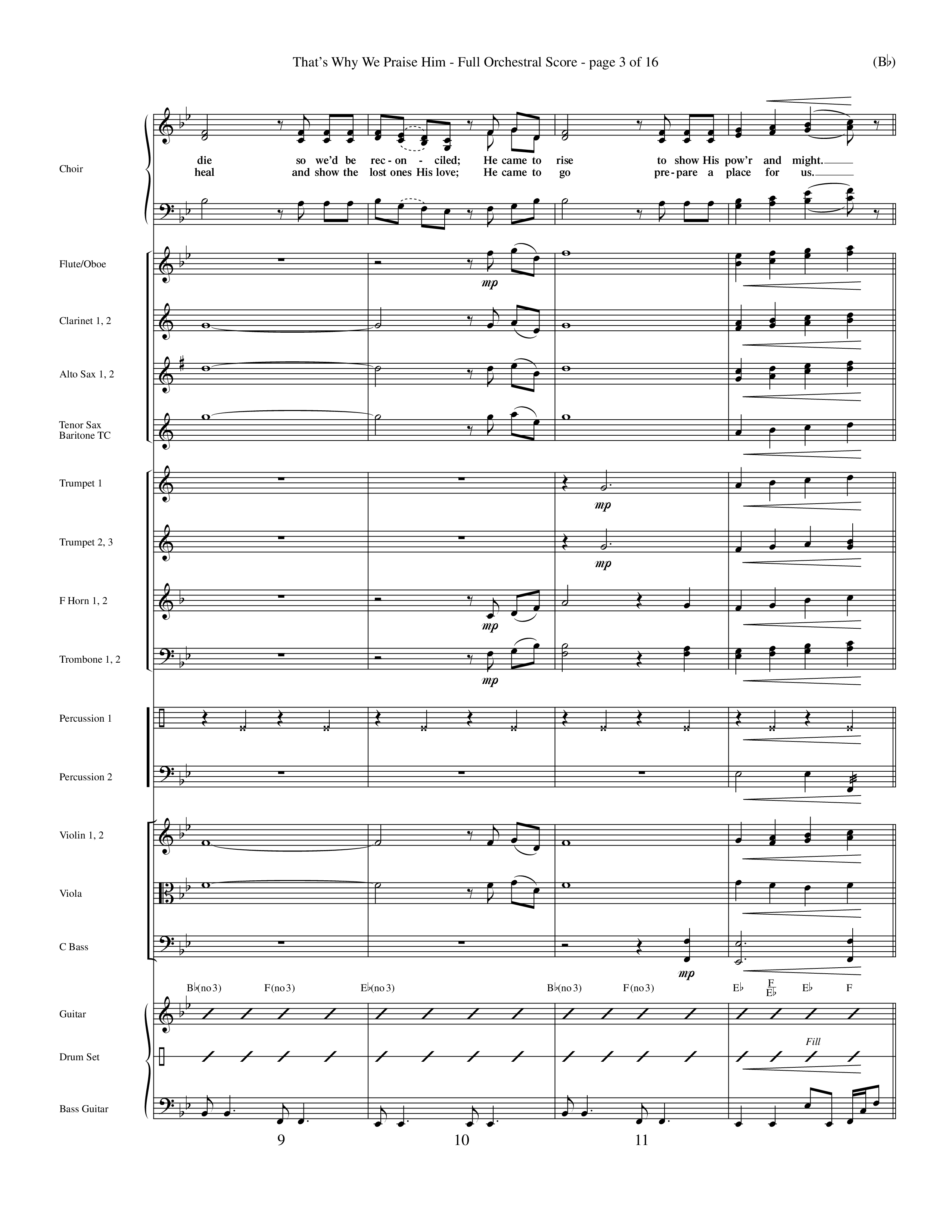 That's Why We Praise Him (Choral Anthem SATB) Orchestration (Word Music Choral / Orch. Ed Hogan)