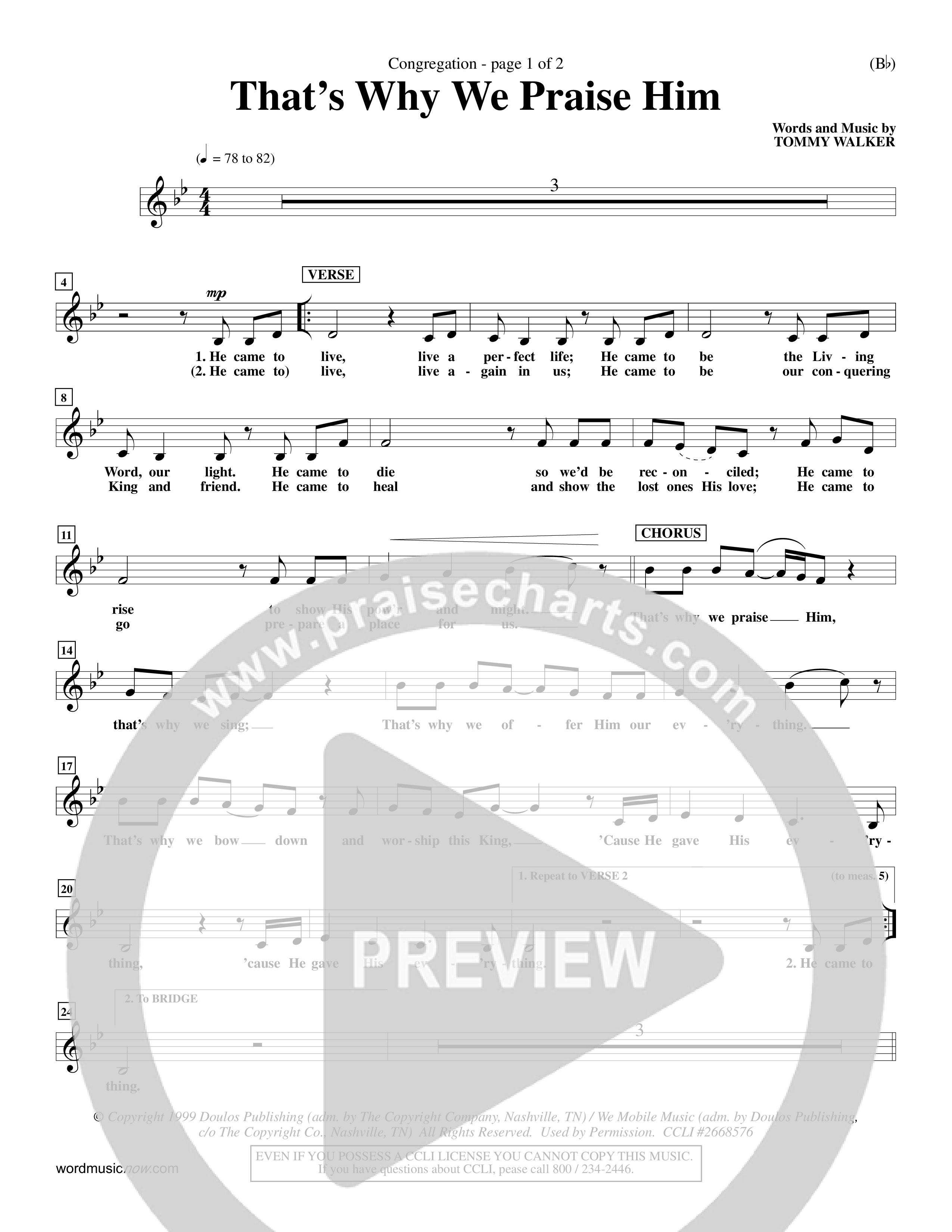 That's Why We Praise Him (Choral Anthem SATB) Rhythm Pack (Word Music Choral / Orch. Ed Hogan)