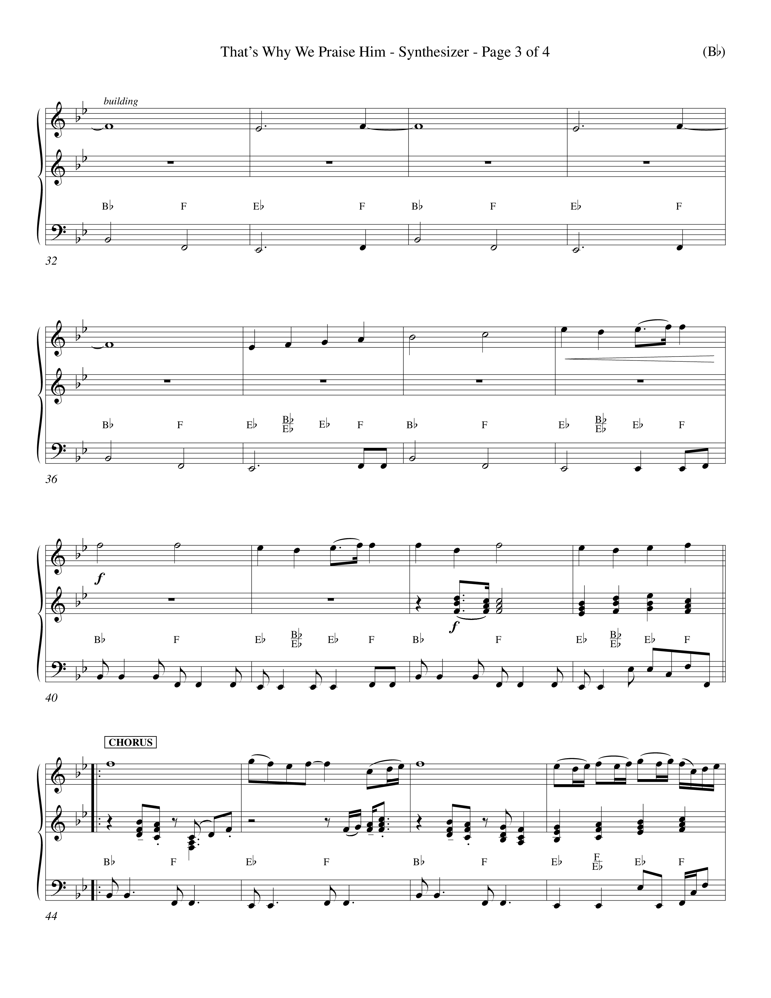 That's Why We Praise Him (Choral Anthem SATB) Synth (Word Music Choral / Orch. Ed Hogan)