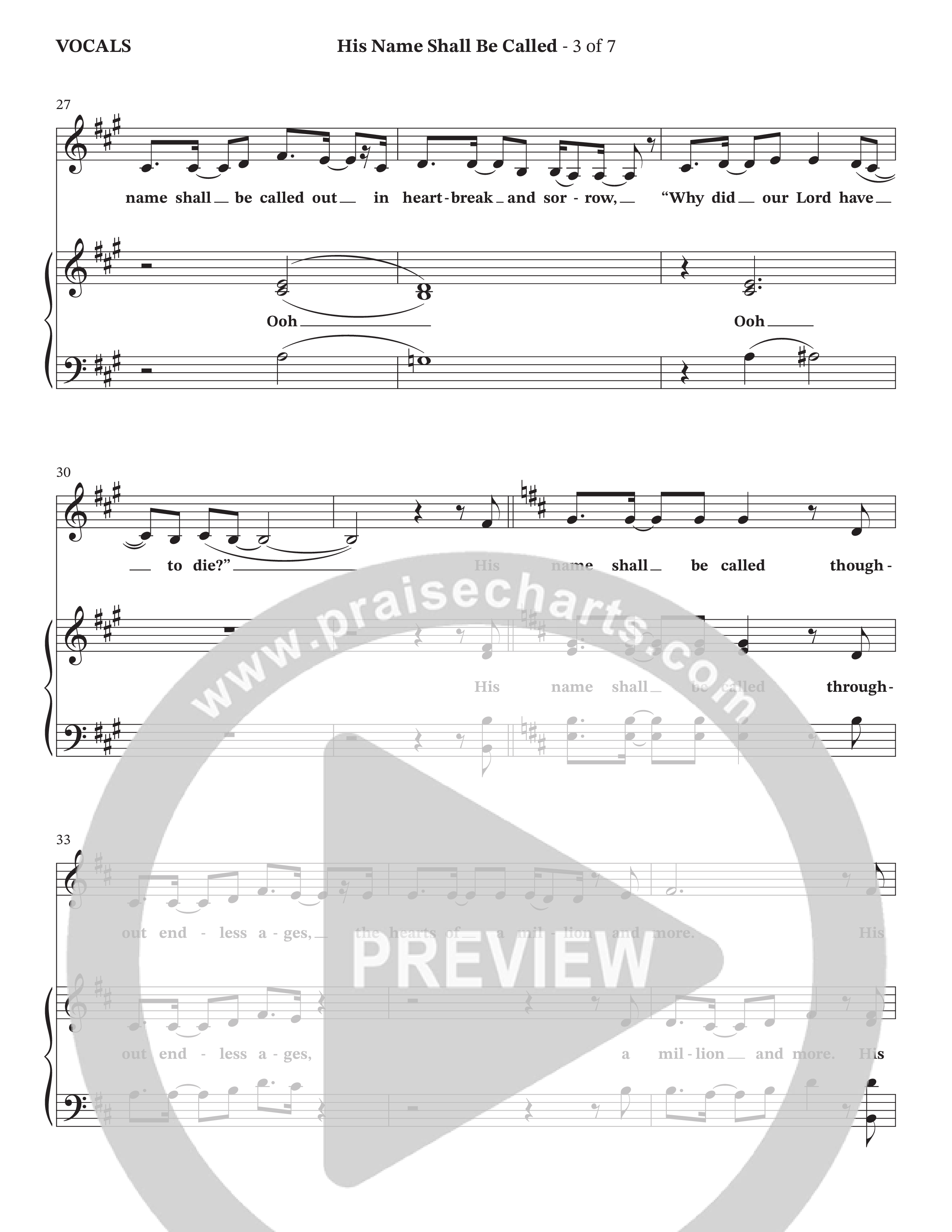 His Name Shall Be Called (Choral Anthem SATB) Choir Sheet (Hillcrest Nashville / Arr. Wayne Haun)