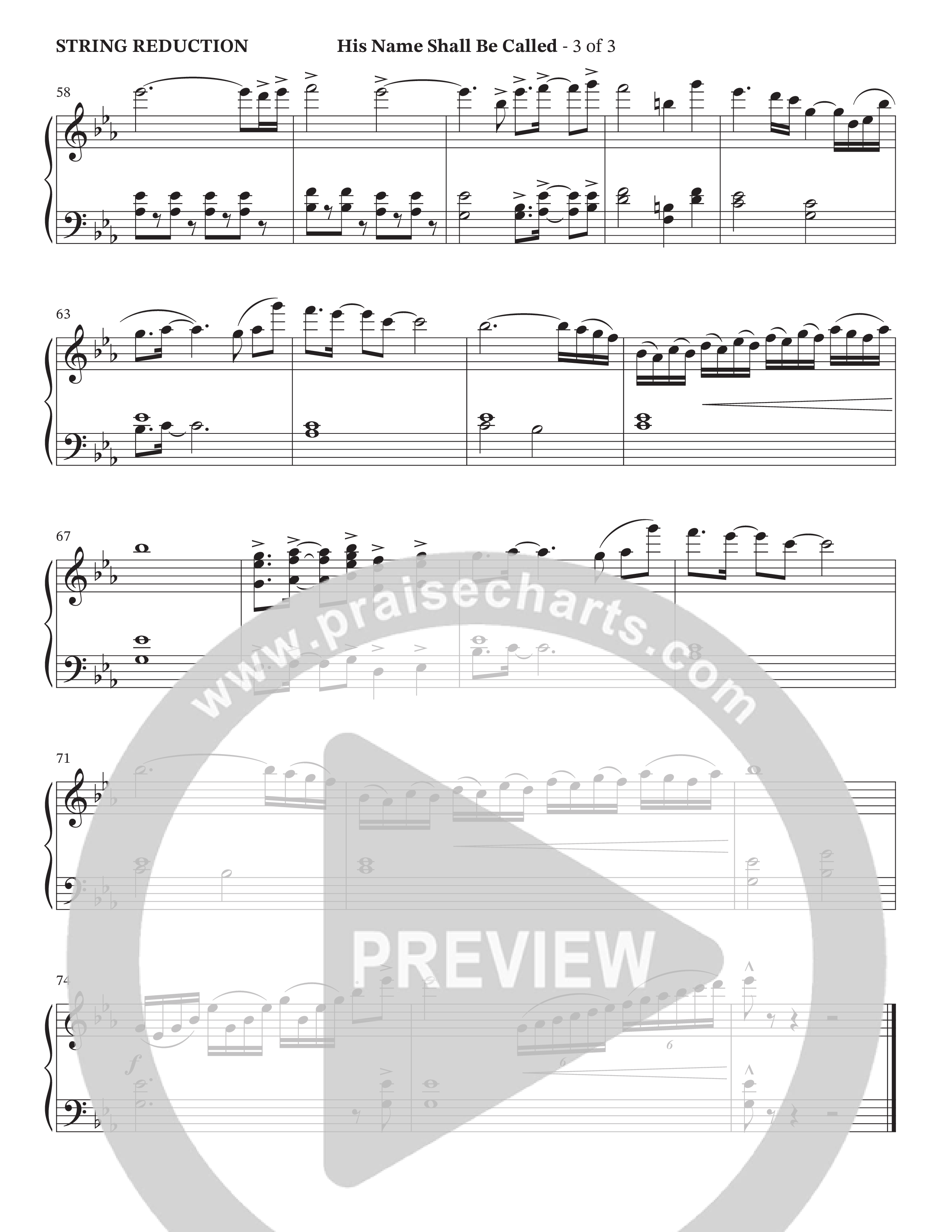 His Name Shall Be Called (Choral Anthem SATB) String Reduction (Hillcrest Nashville / Arr. Wayne Haun)