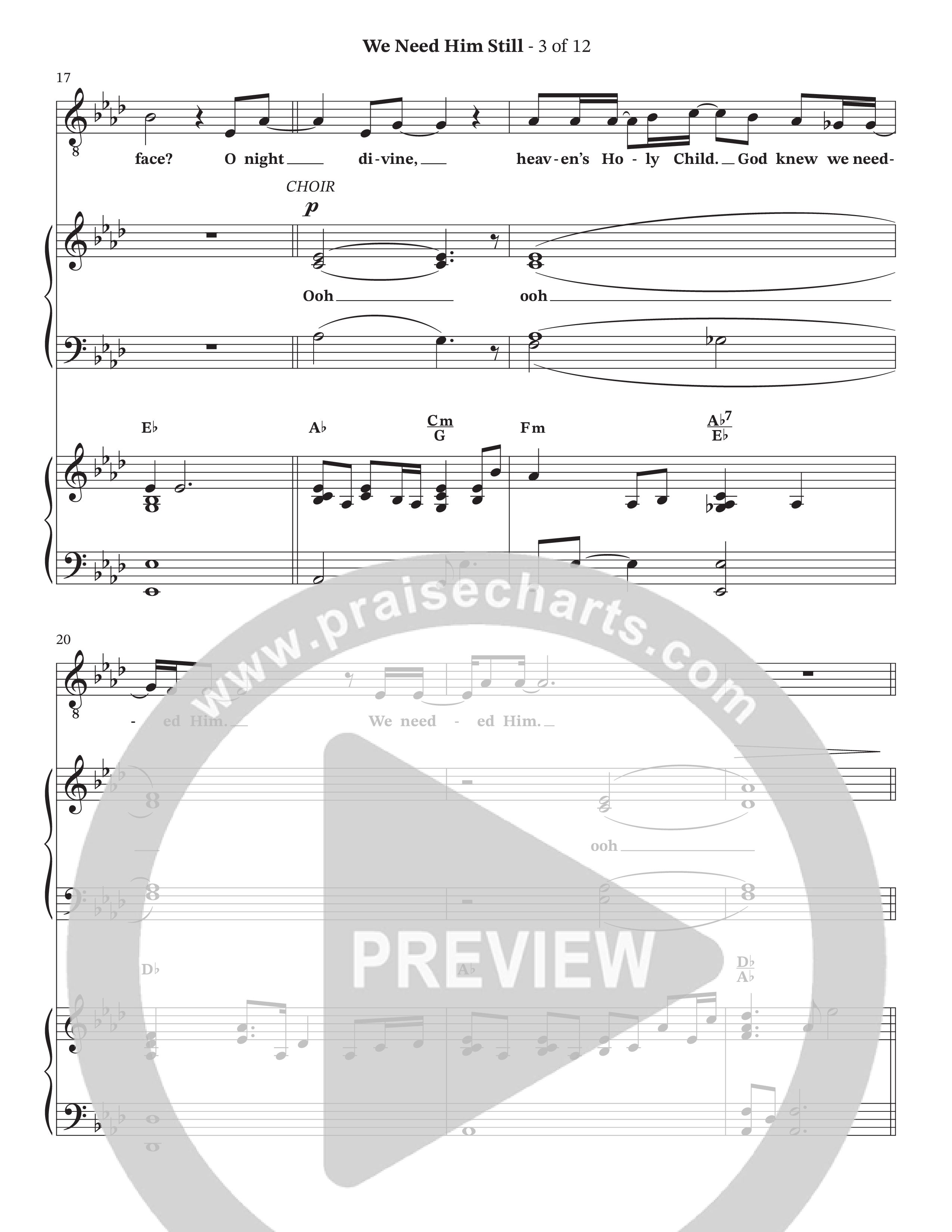 We Need Him Still (Choral Anthem SATB) Piano/Vocal (SATB) (Hillcrest Nashville / Arr. Wayne Haun / Arr. Jim Hammerly)