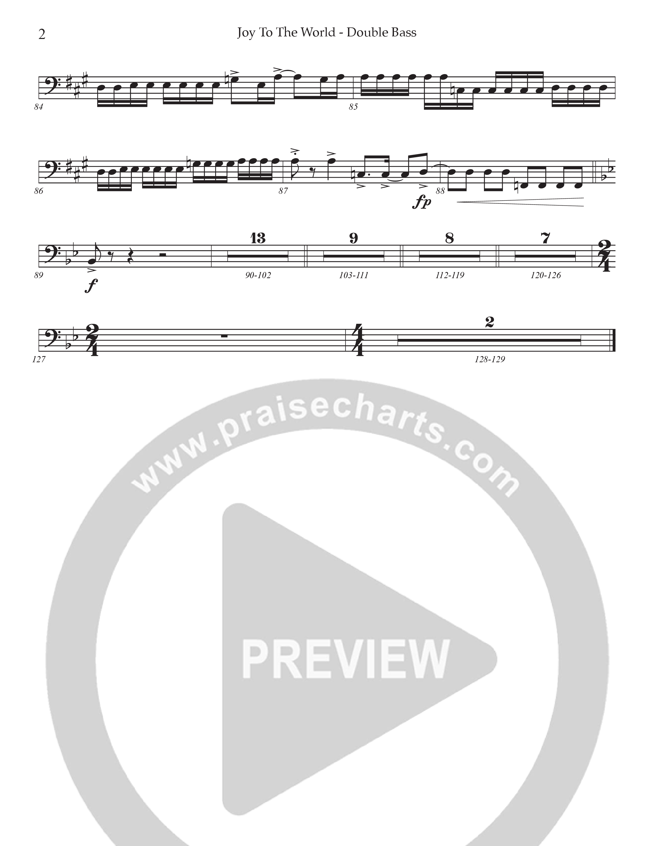 Joy To The World (Choral Anthem SATB) Double Bass (Prestonwood Worship / Arr. Jonathan Walker)