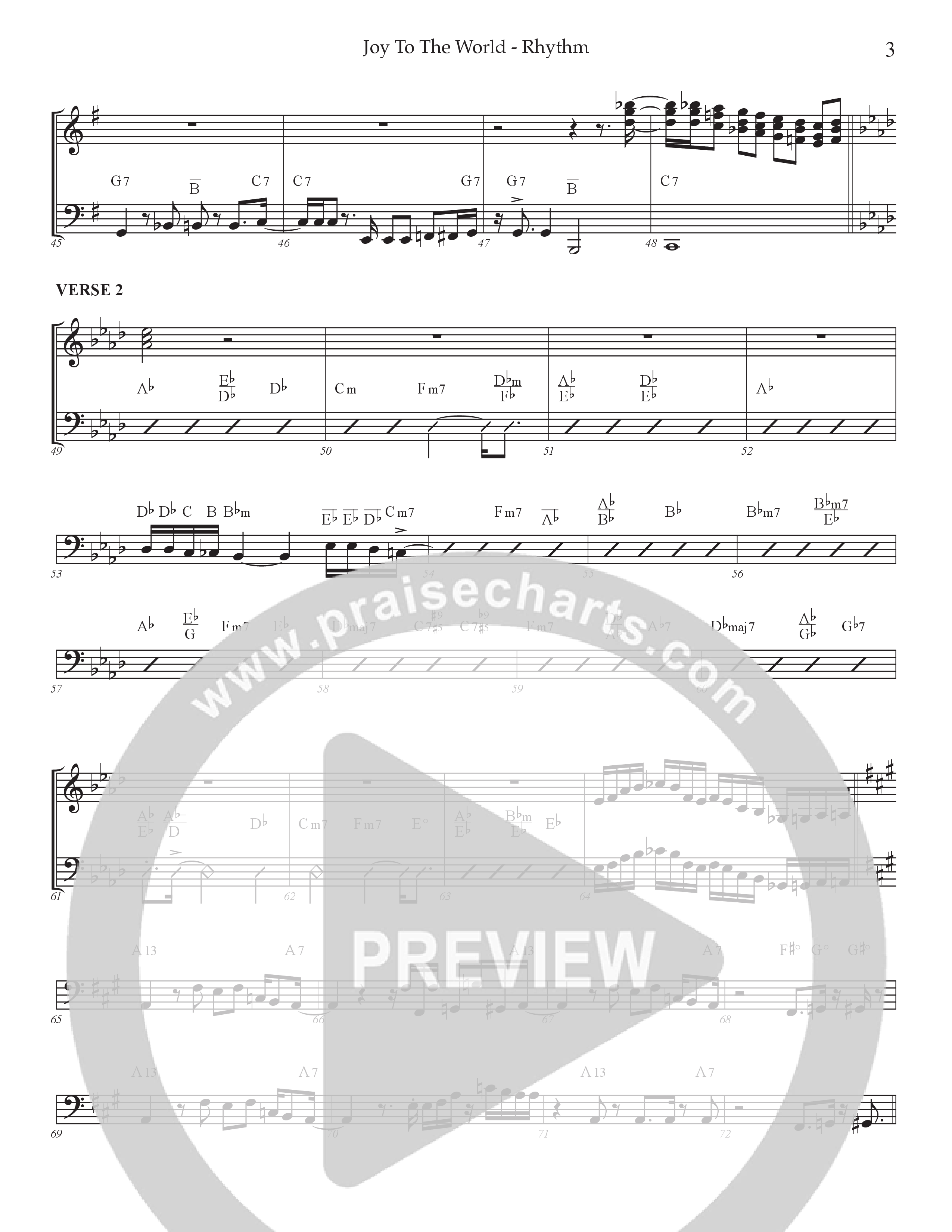 Joy To The World (Choral Anthem SATB) Rhythm Chart (Prestonwood Worship / Arr. Jonathan Walker)