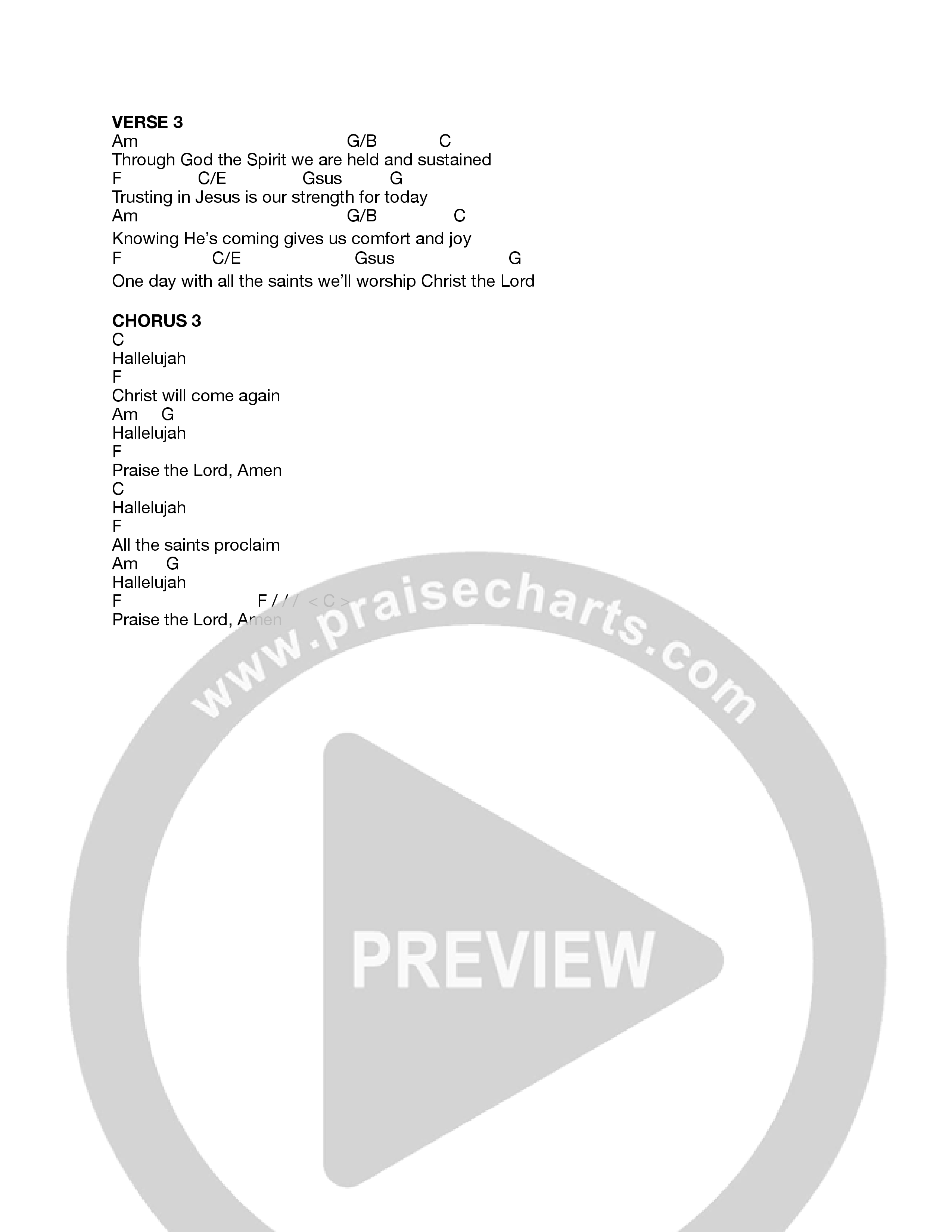 Hallelujah Chord Chart (Journey Worship Co)