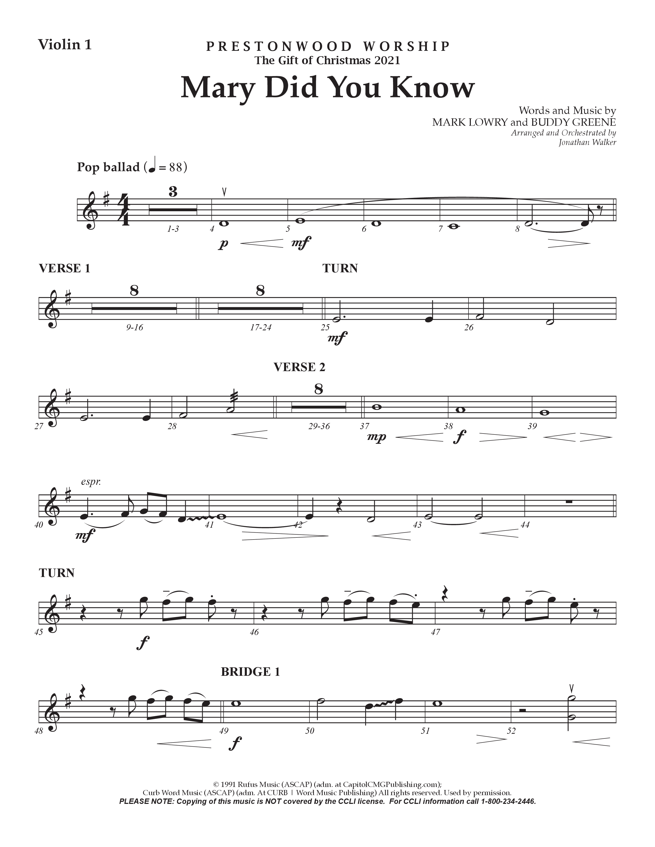 Mary Did You Know String Ensemble (Prestonwood Worship / Michael Neale)