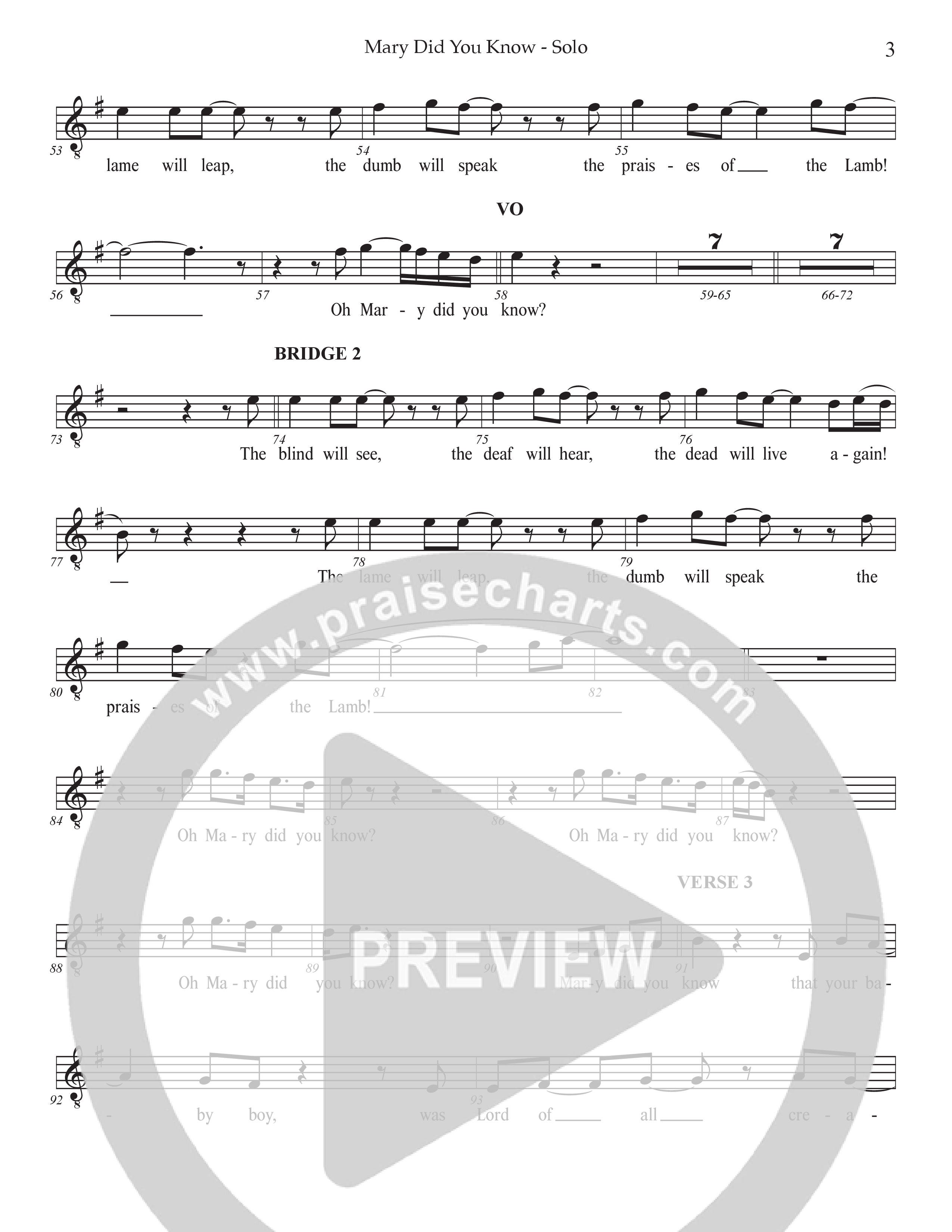 Mary Did You Know Vocal Solo (Prestonwood Worship / Michael Neale)