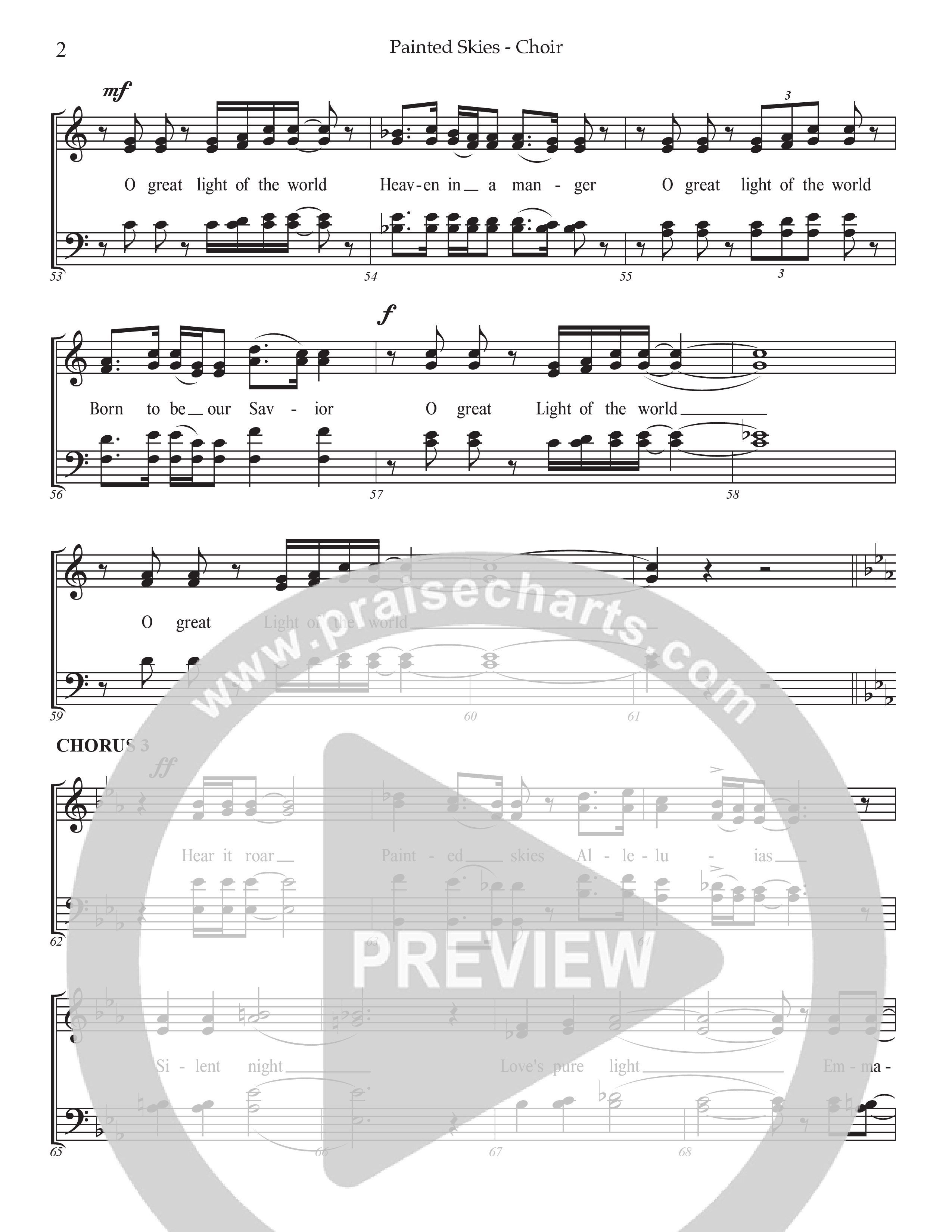 Painted Skies (Choral Anthem SATB) Choral Vocal Pack (Prestonwood Worship)