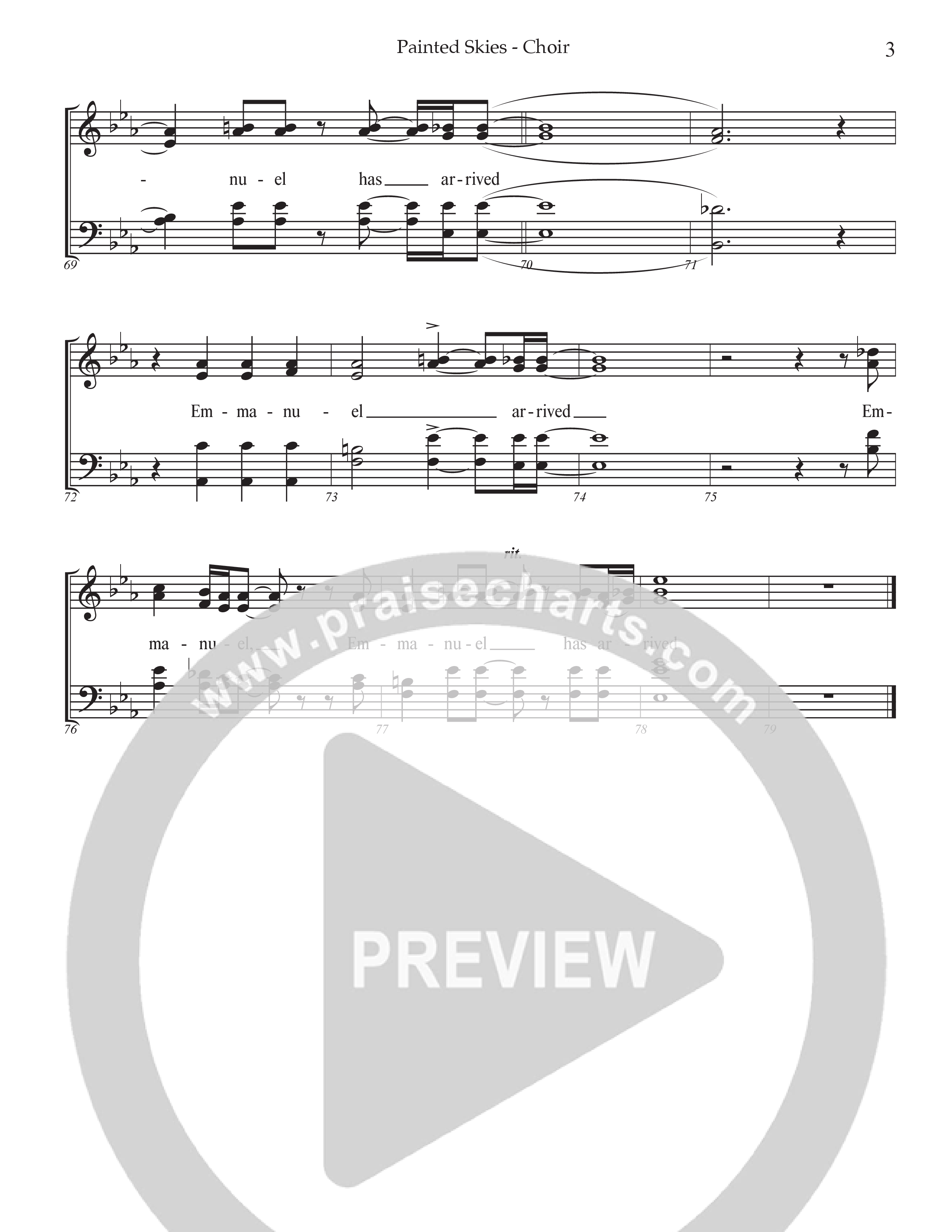 Painted Skies (Choral Anthem SATB) Choral Vocal Pack (Prestonwood Worship)