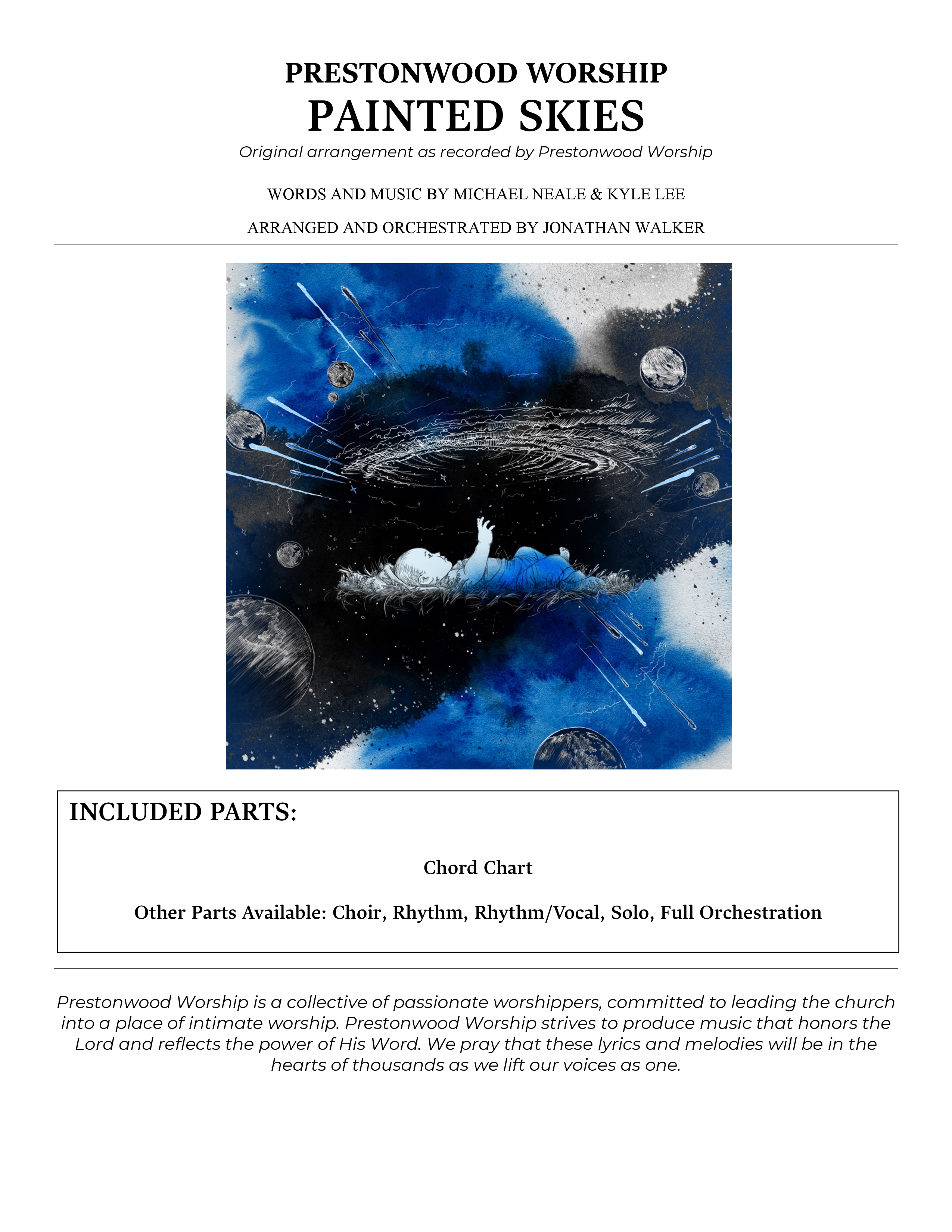 Painted Skies (Choral Anthem SATB) Chords & Lyrics (Prestonwood Worship)