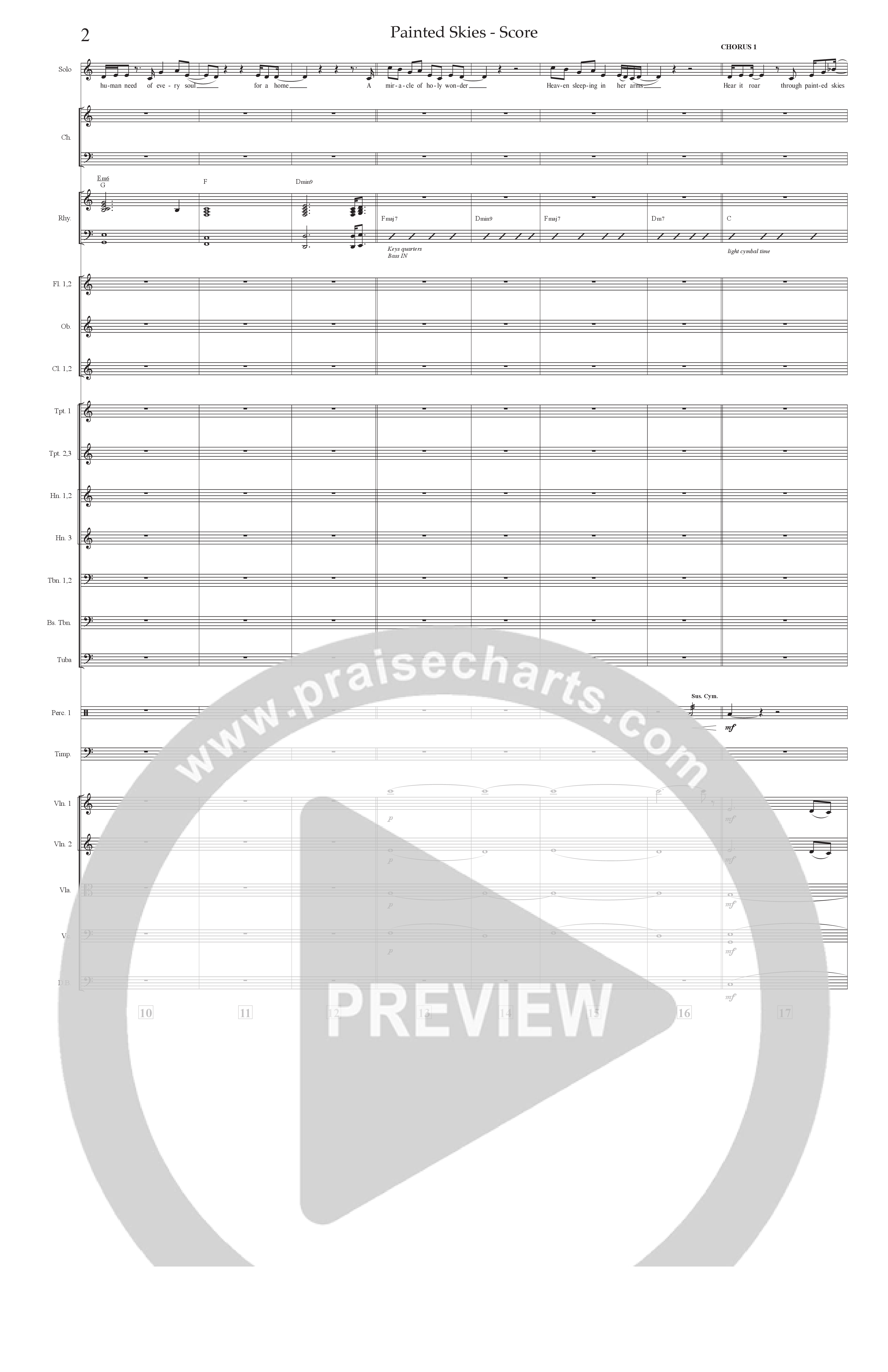 Painted Skies (Choral Anthem SATB) Conductor's Score (Prestonwood Worship)