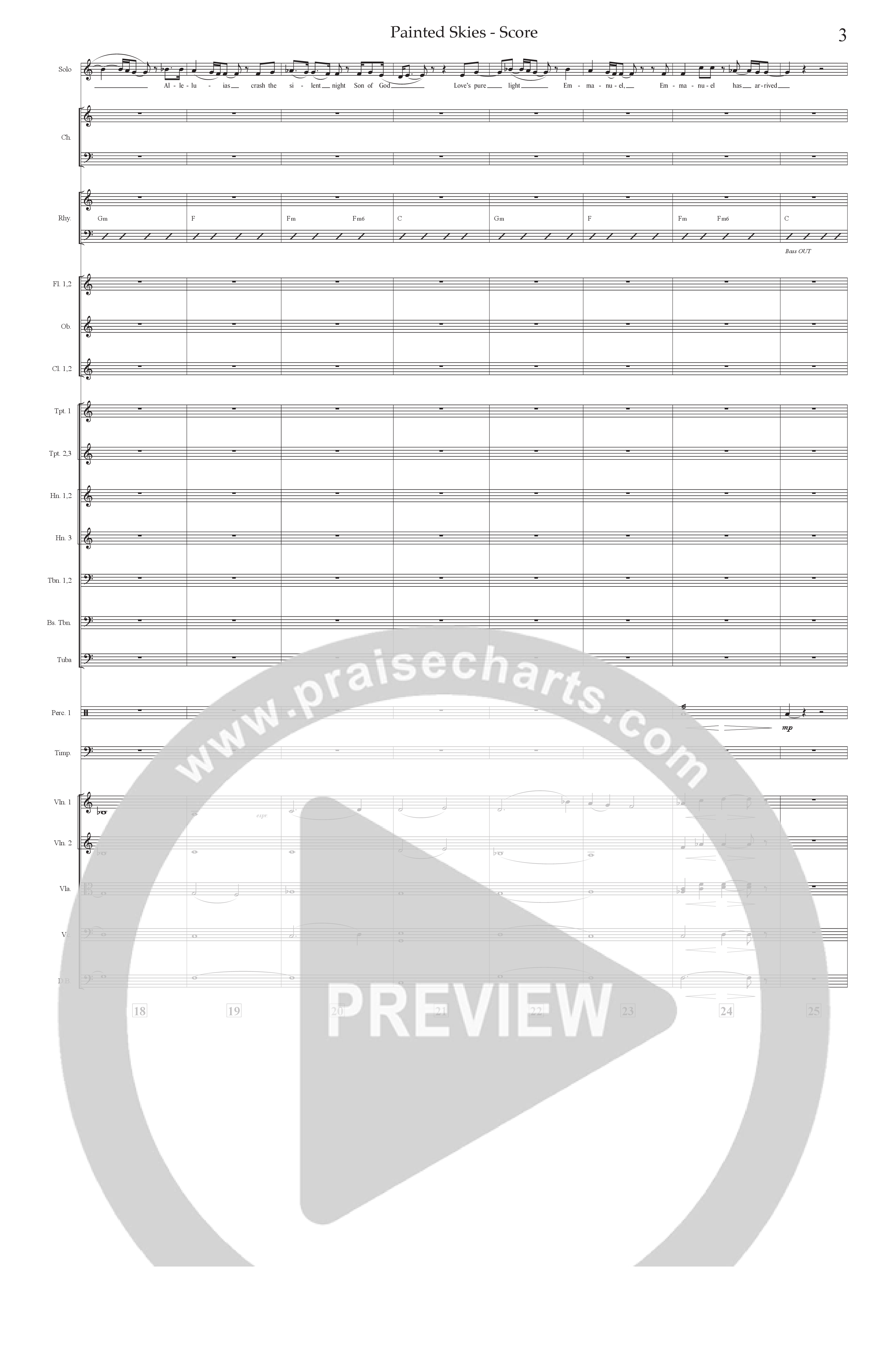 Painted Skies (Choral Anthem SATB) Conductor's Score (Prestonwood Worship)