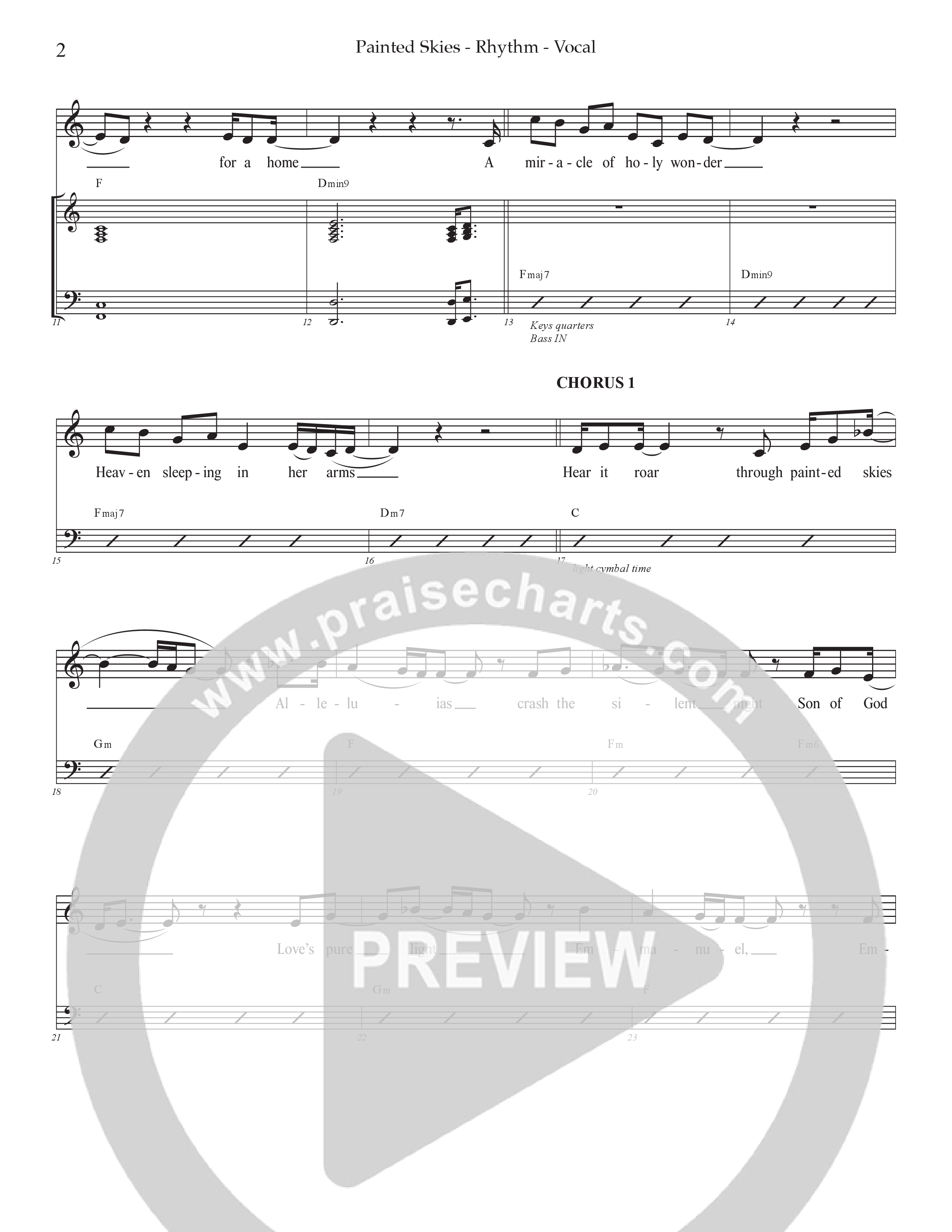 Painted Skies (Choral Anthem SATB) Rhythm/Vocal (Prestonwood Worship)