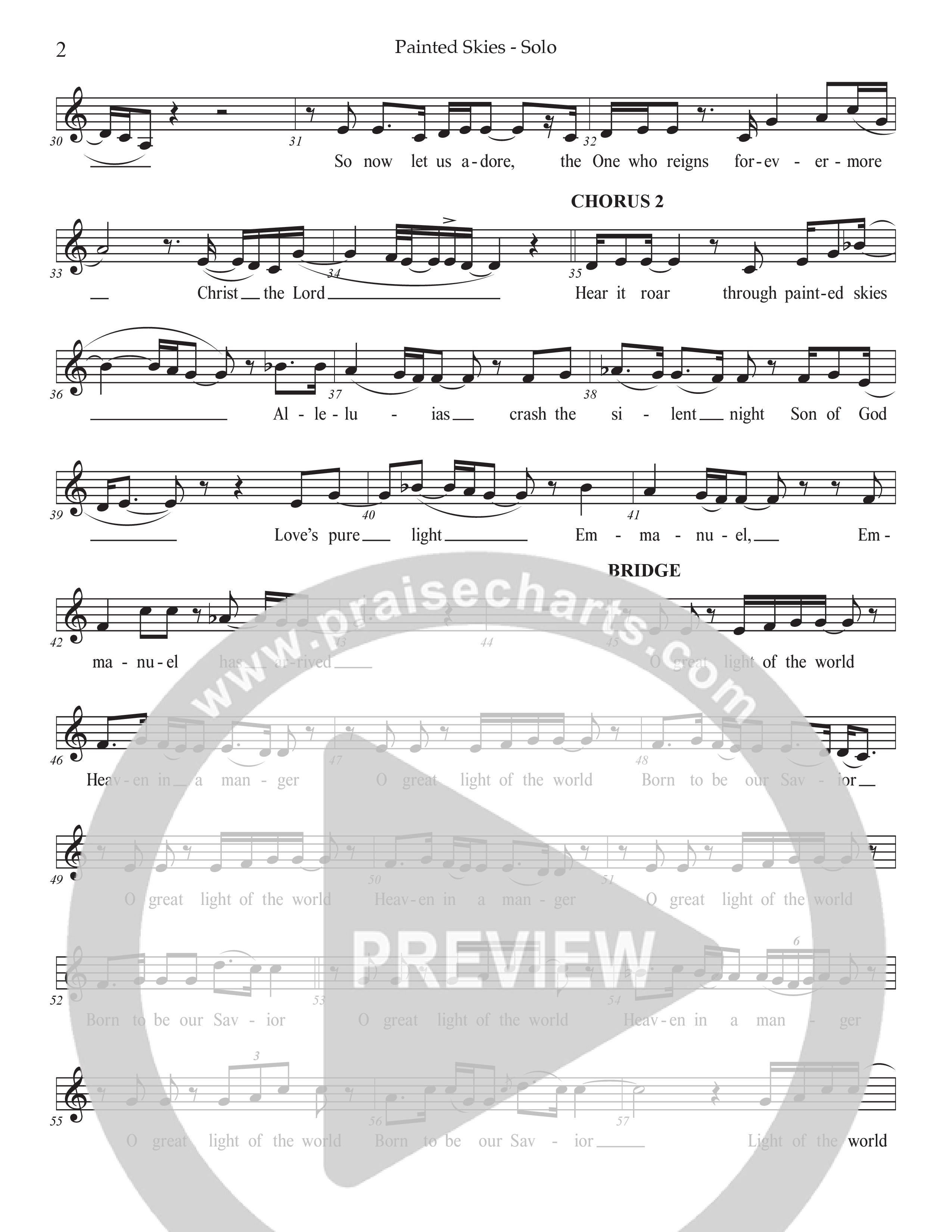 Painted Skies (Choral Anthem SATB) Vocal Solo (Prestonwood Worship)