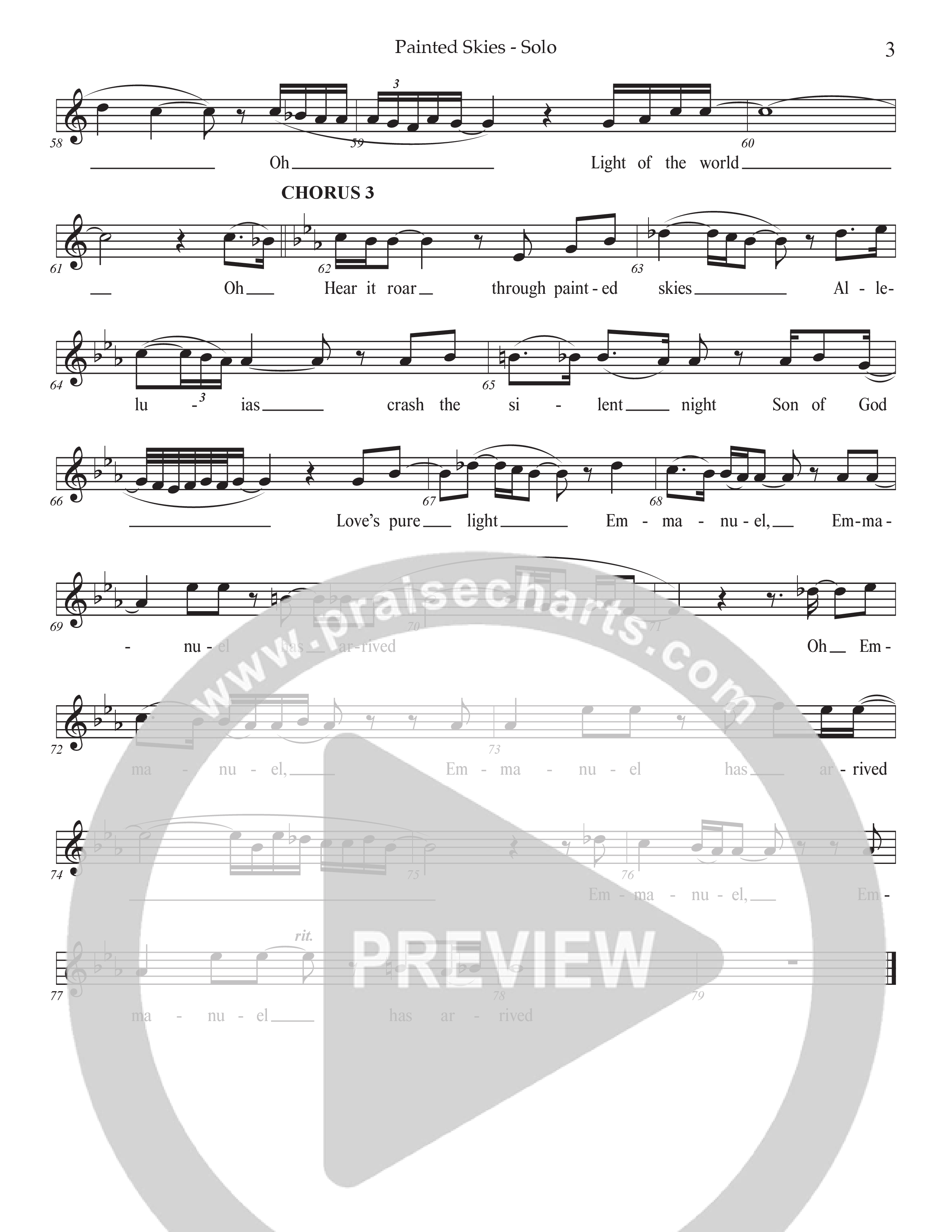 Painted Skies (Choral Anthem SATB) Vocal Solo (Prestonwood Worship)