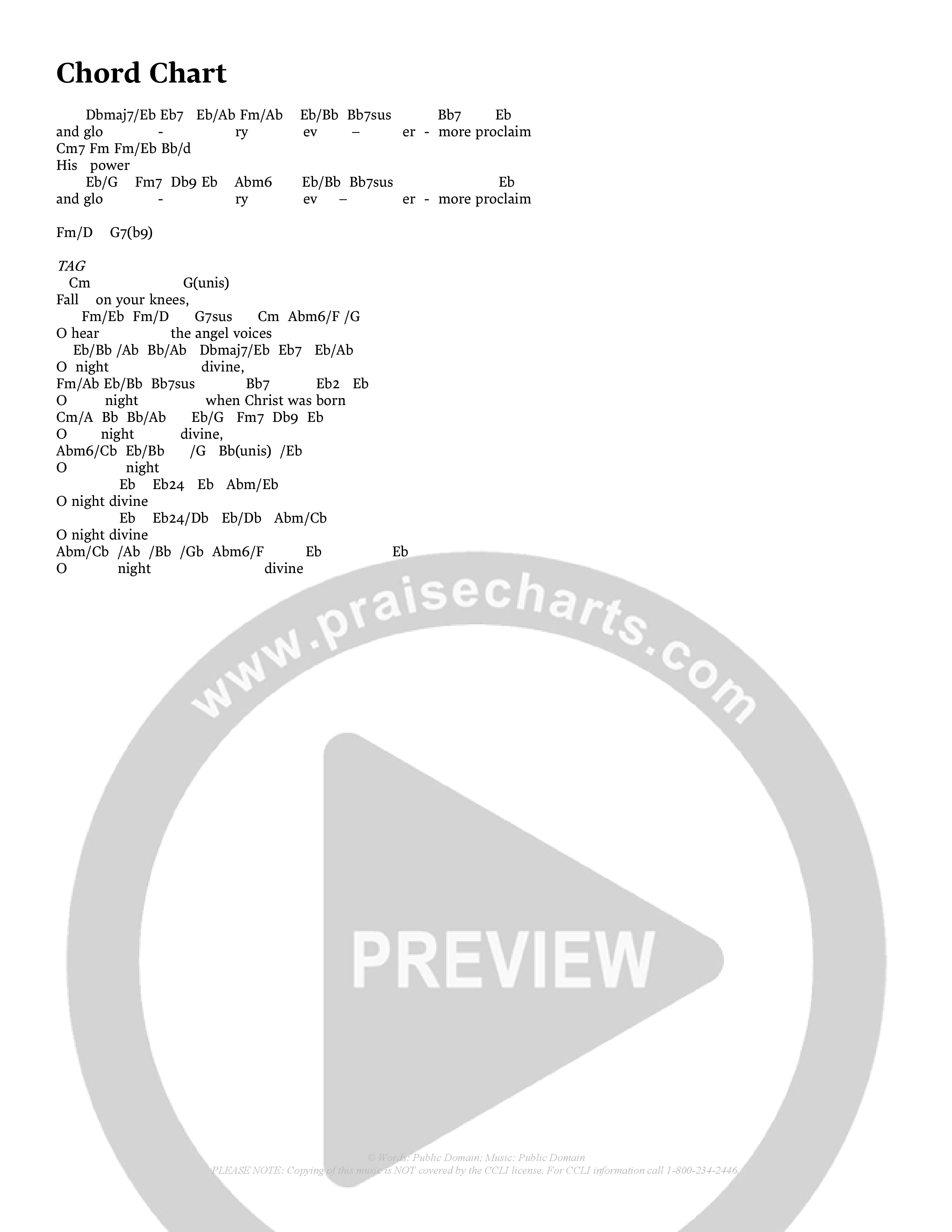 O Holy Night (Choral Anthem SATB) Chords & Lyrics (Prestonwood Worship / Arr. Jonathan Walker)