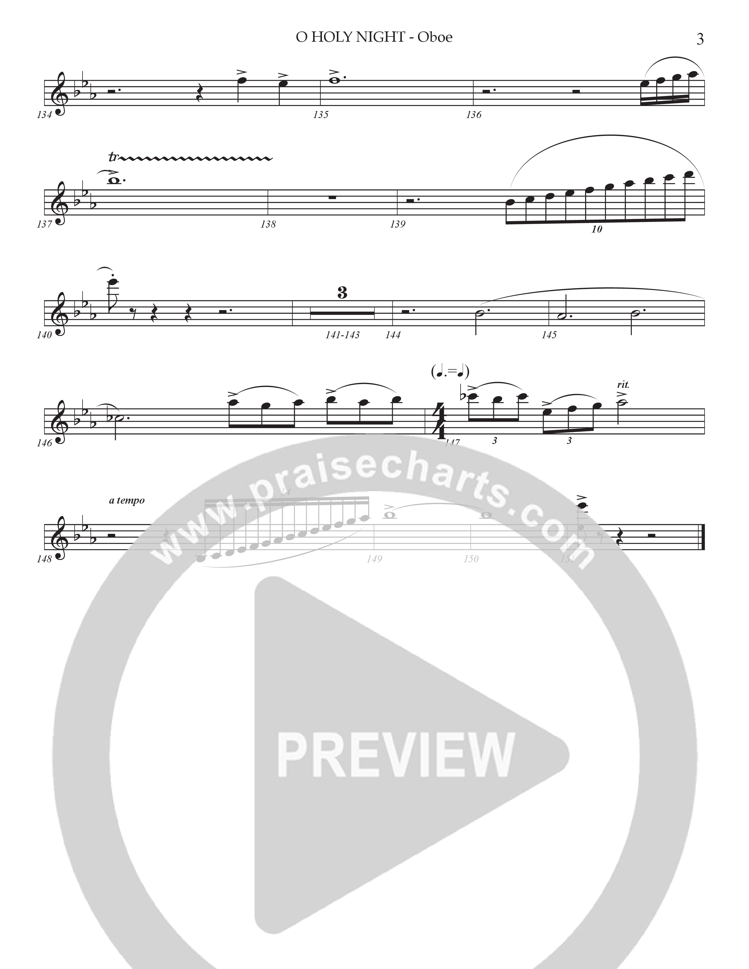 O Holy Night (Choral Anthem SATB) Oboe (Prestonwood Worship / Arr. Jonathan Walker)