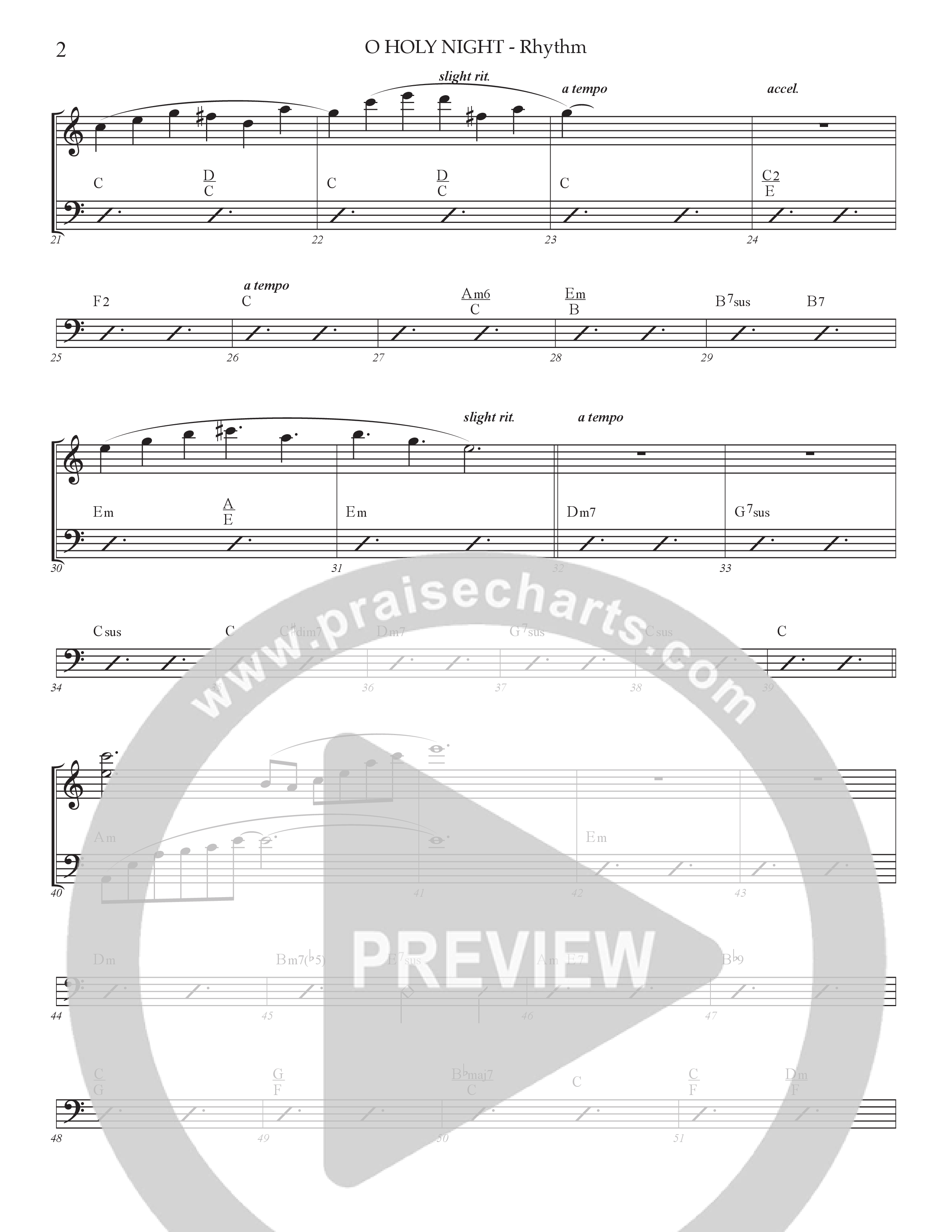 O Holy Night (Choral Anthem SATB) Rhythm Chart (Prestonwood Worship / Arr. Jonathan Walker)