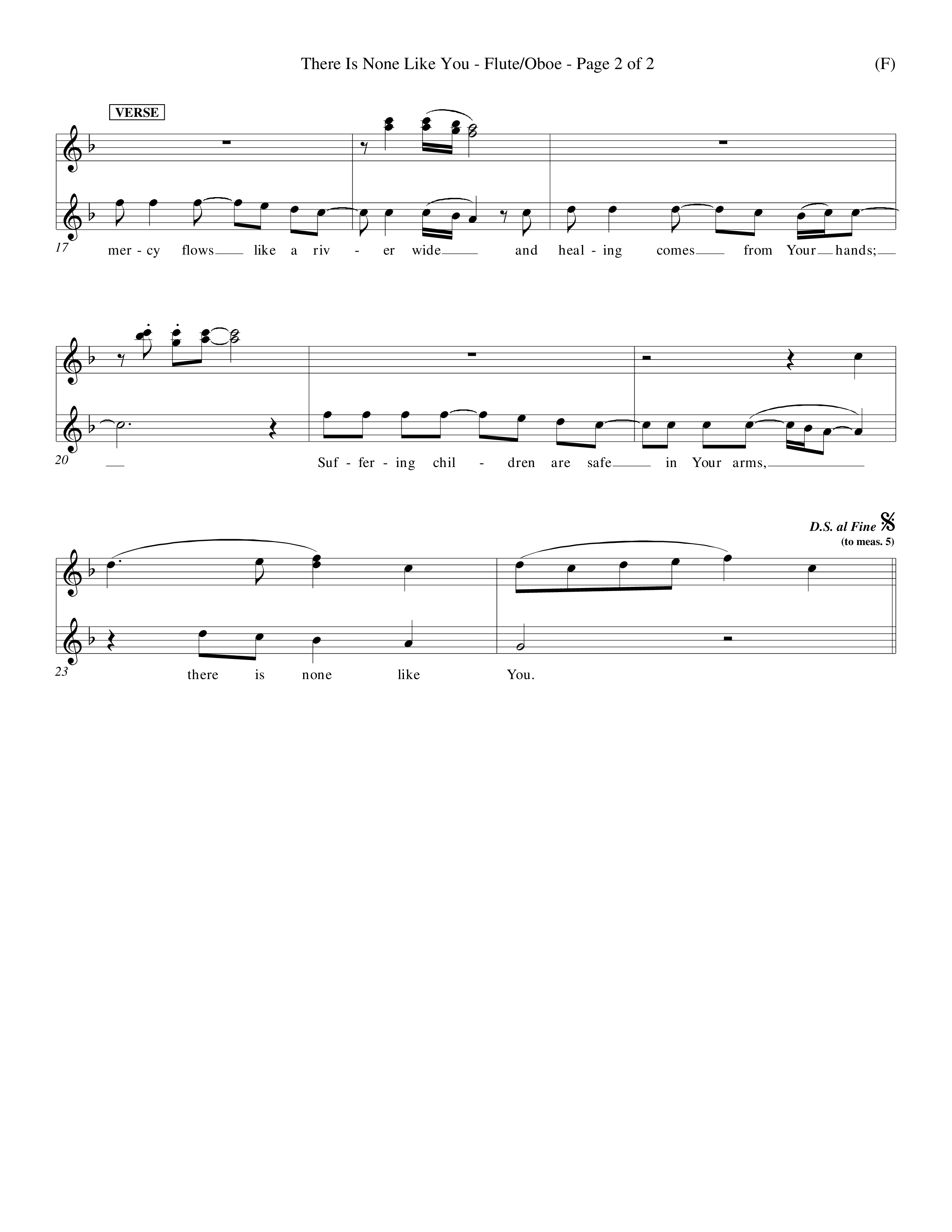 There Is None Like You (Choral Anthem SATB) Flute/Oboe (Word Music Choral / Orch. Ed Hogan)
