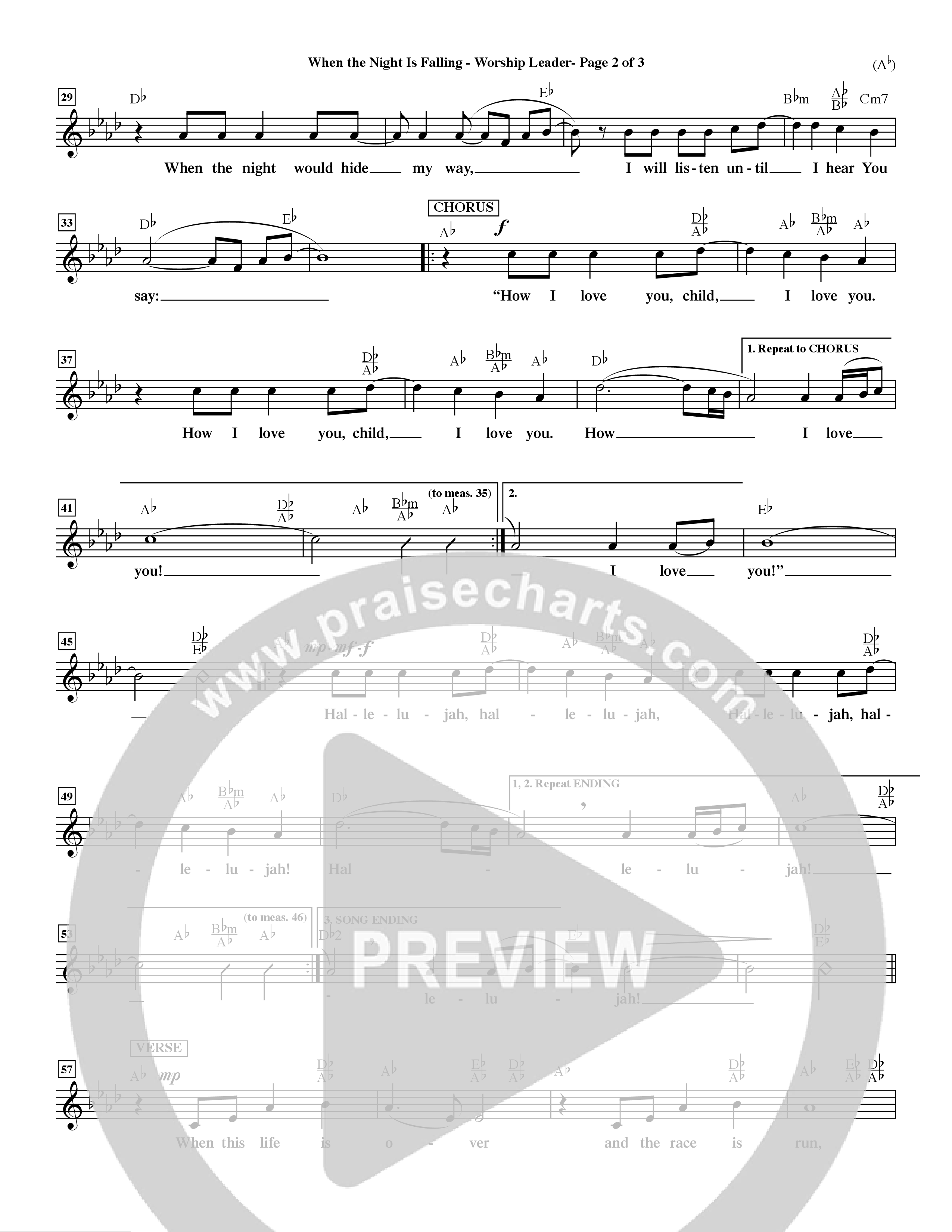 When The Night Is Falling (Choral Anthem SATB) Rhythm Pack (Word Music Choral / Orch. Keith Christopher)