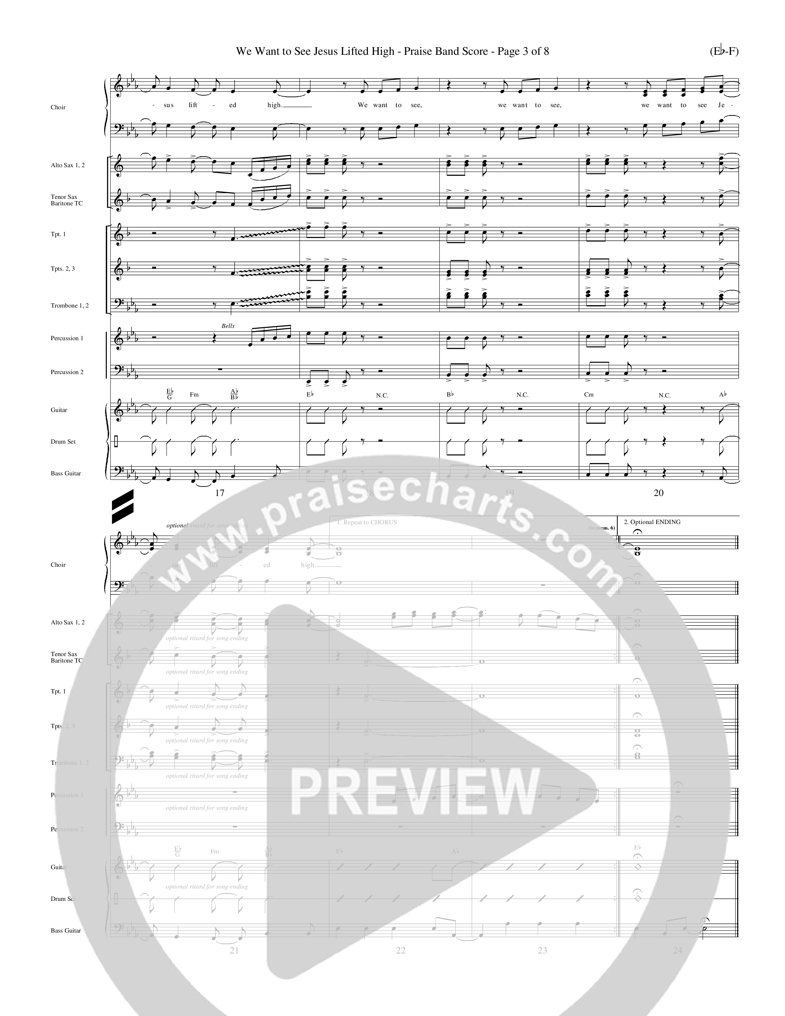 We Want To See Jesus Lifted High (Choral Anthem SATB) Conductor's Score (Word Music Choral / Orch. Keith Wilbanks / Orch. Keith Christopher)