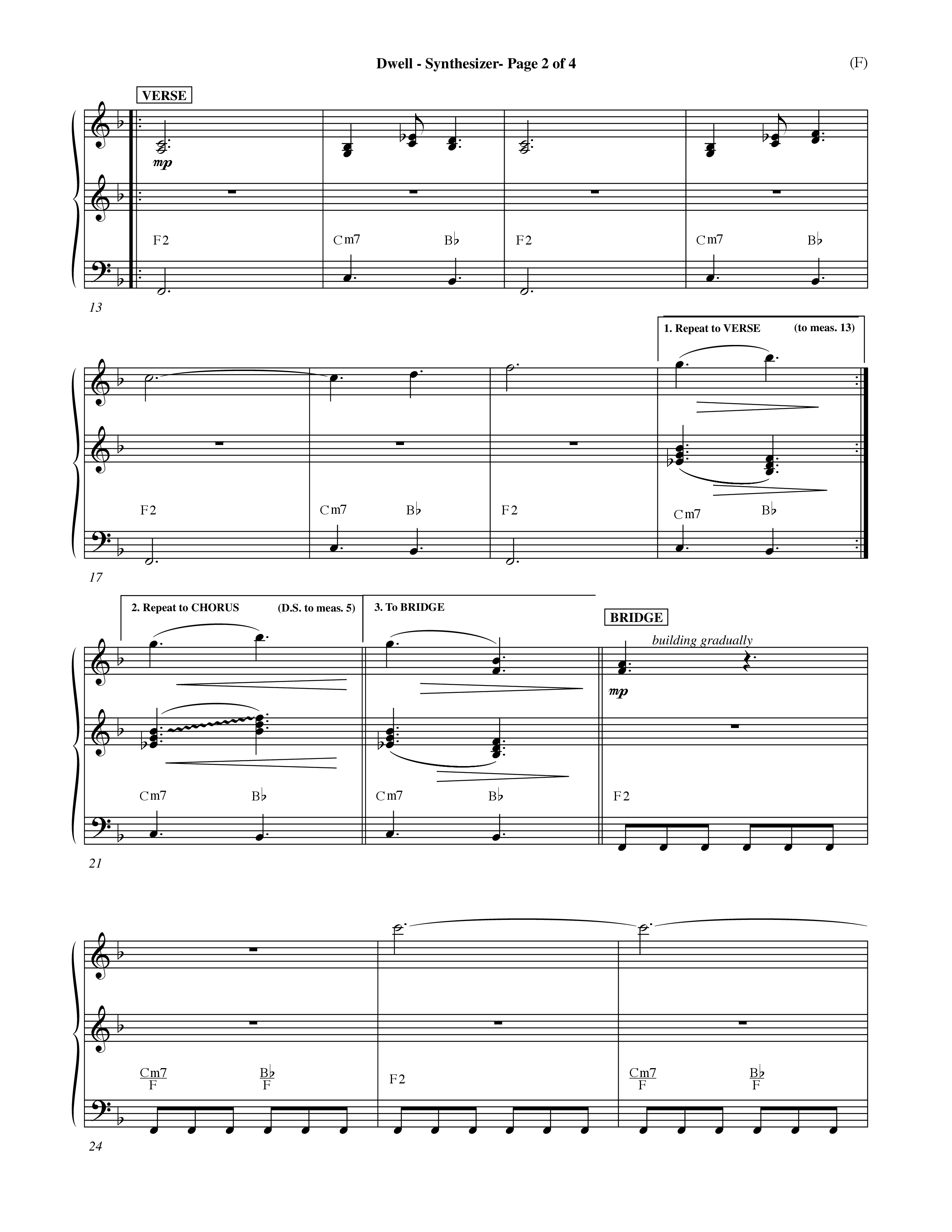 Dwell (Choral Anthem SATB) Synth (Word Music Choral / Orch. Michael Lawrence)