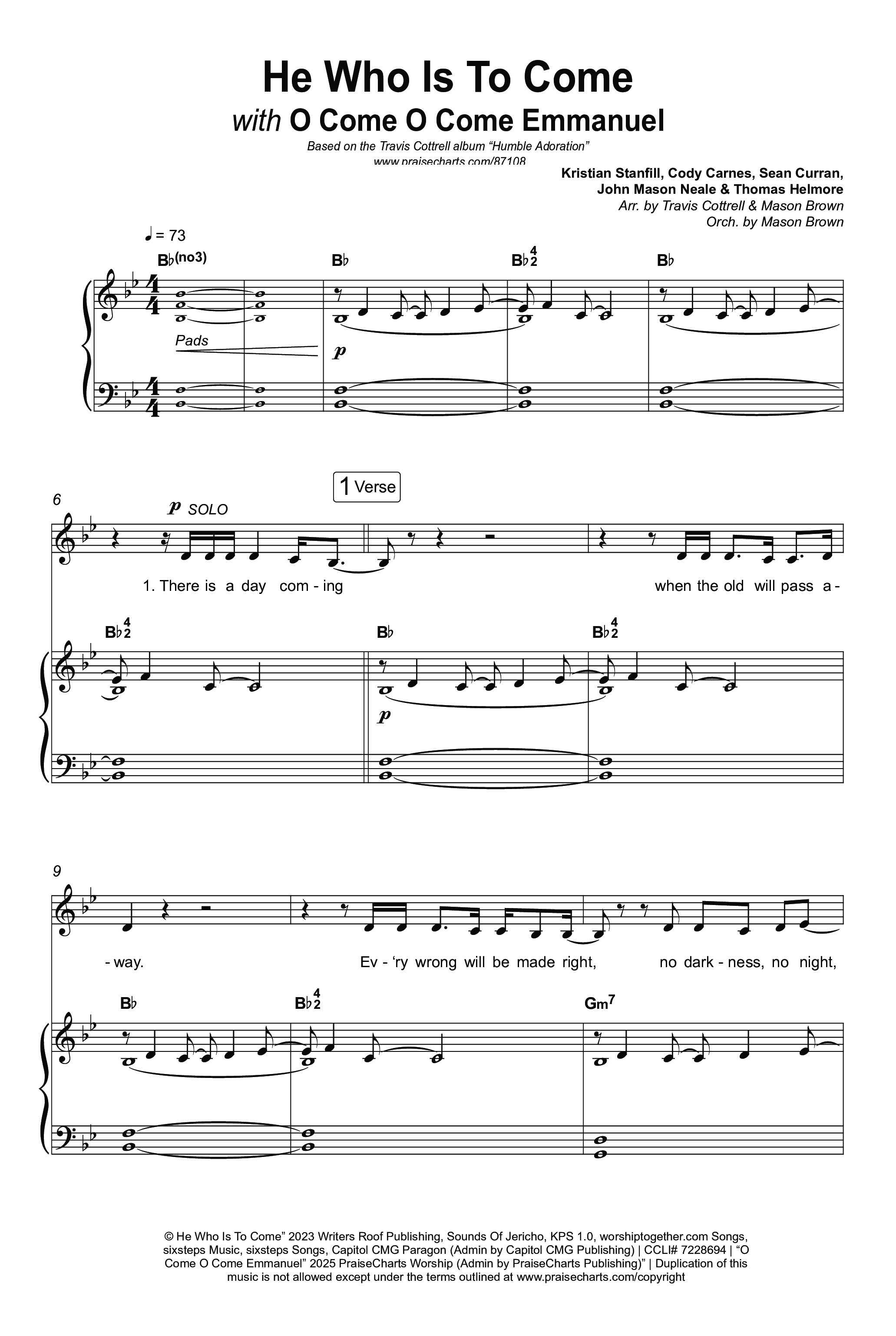 Humble Adoration (7 Song Choral Collection) Song 2 (Octavo SATB) (Travis Cottrell / Brooke Voland / Cheryl Stark / Skye Reedy / Arr. Mason Brown)