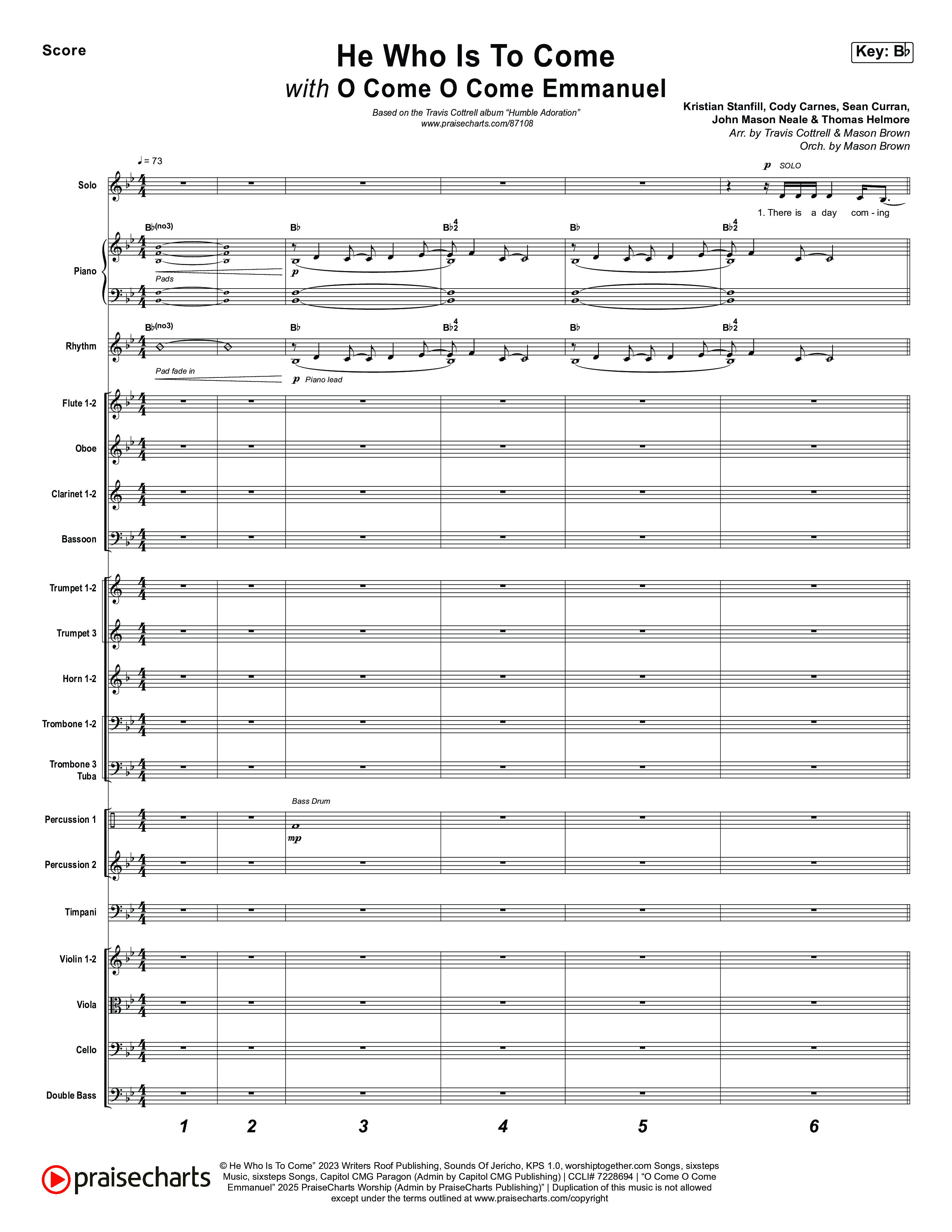 Humble Adoration (7 Song Choral Collection) Song 2 (Orchestration) (Travis Cottrell / Brooke Voland / Cheryl Stark / Skye Reedy / Arr. Mason Brown)