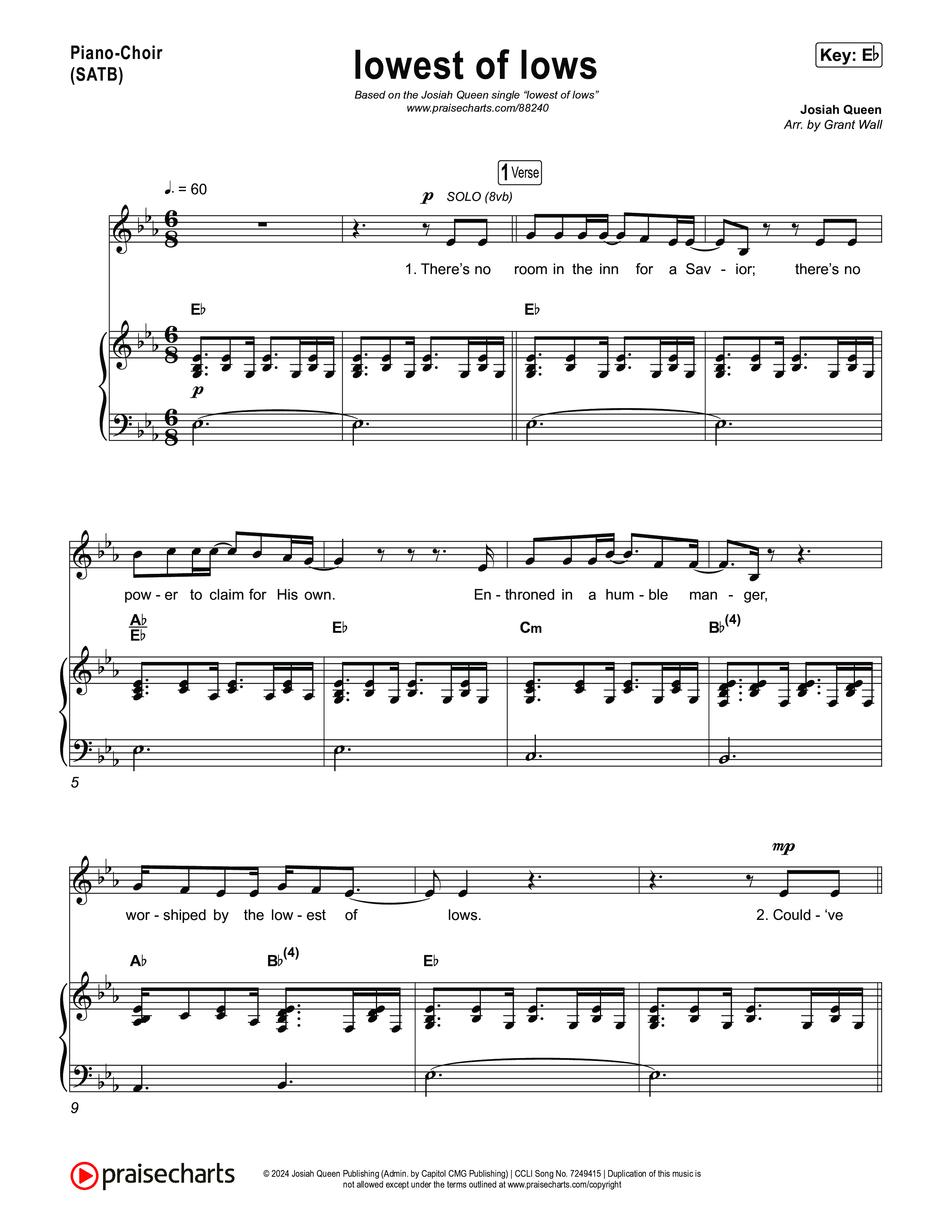 lowest of lows Piano/Vocal Pack (Josiah Queen)