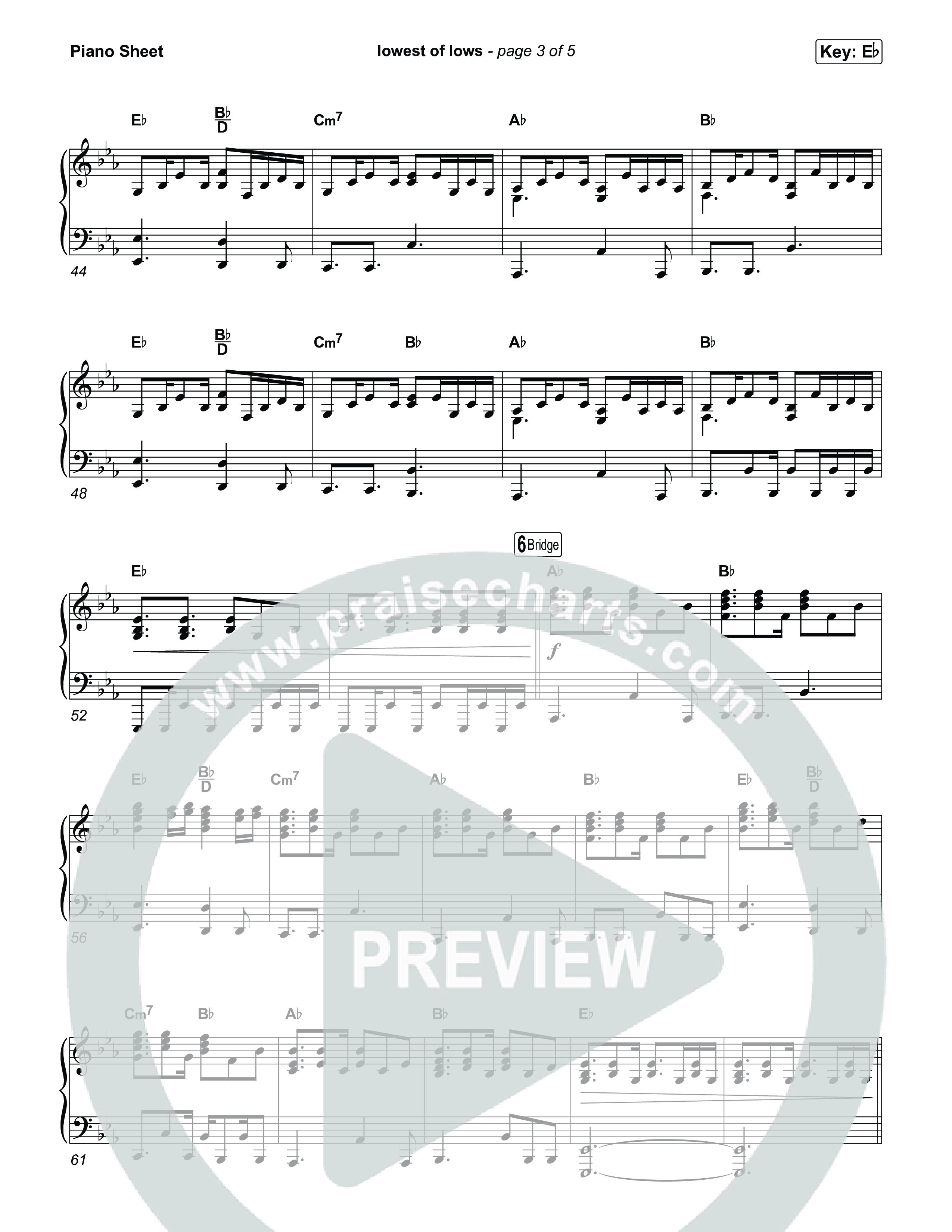 lowest of lows Piano Sheet (Josiah Queen)