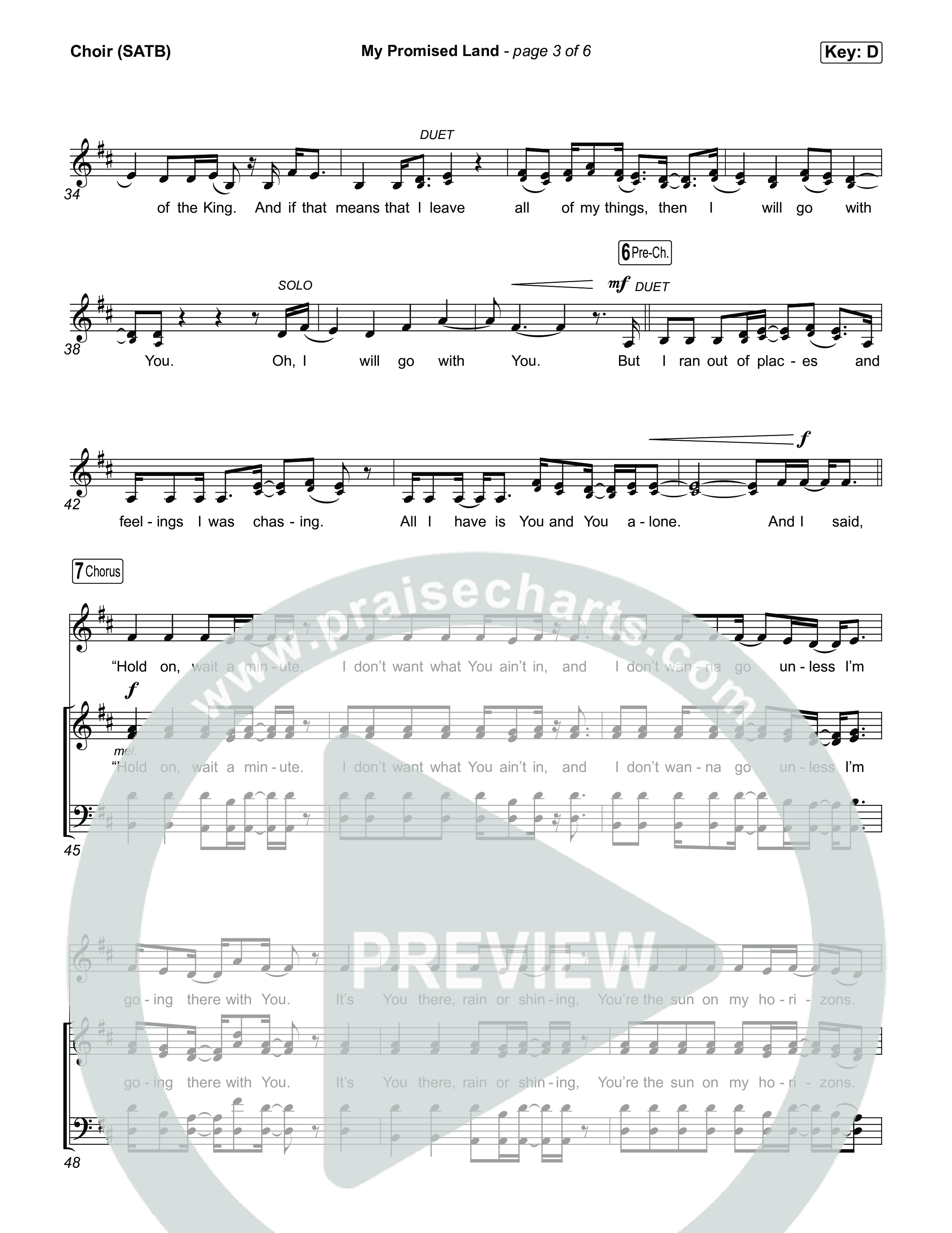 My Promised Land Choir Sheet (SATB) (Josiah Queen)