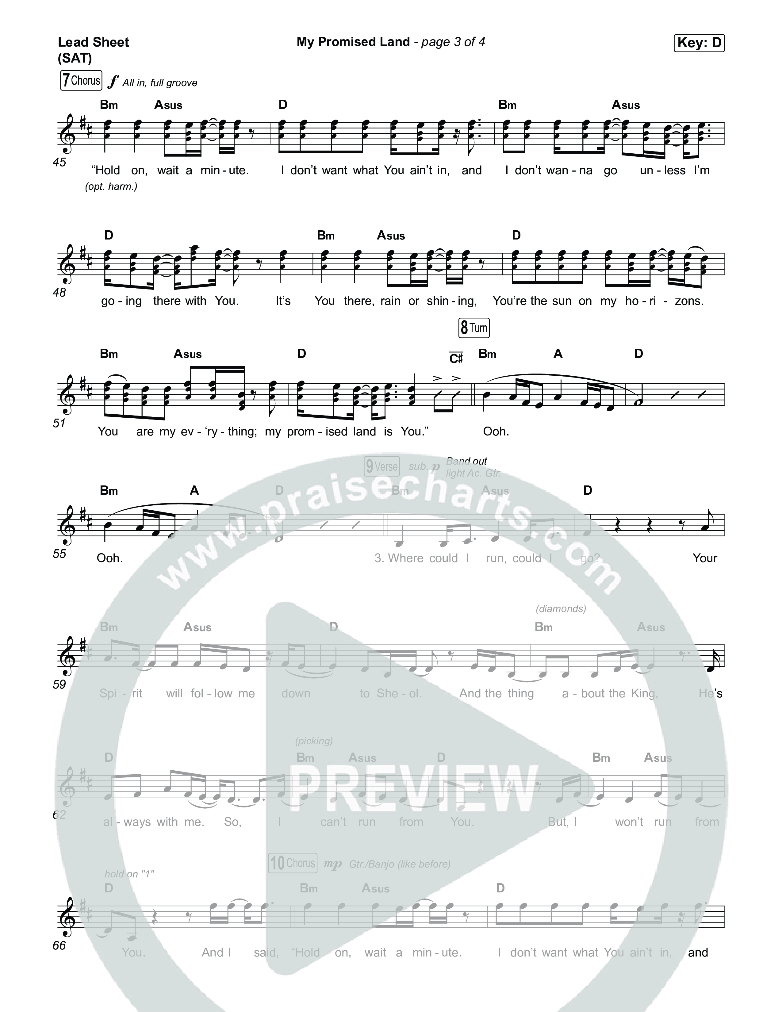 My Promised Land Lead Sheet (SAT) (Josiah Queen)