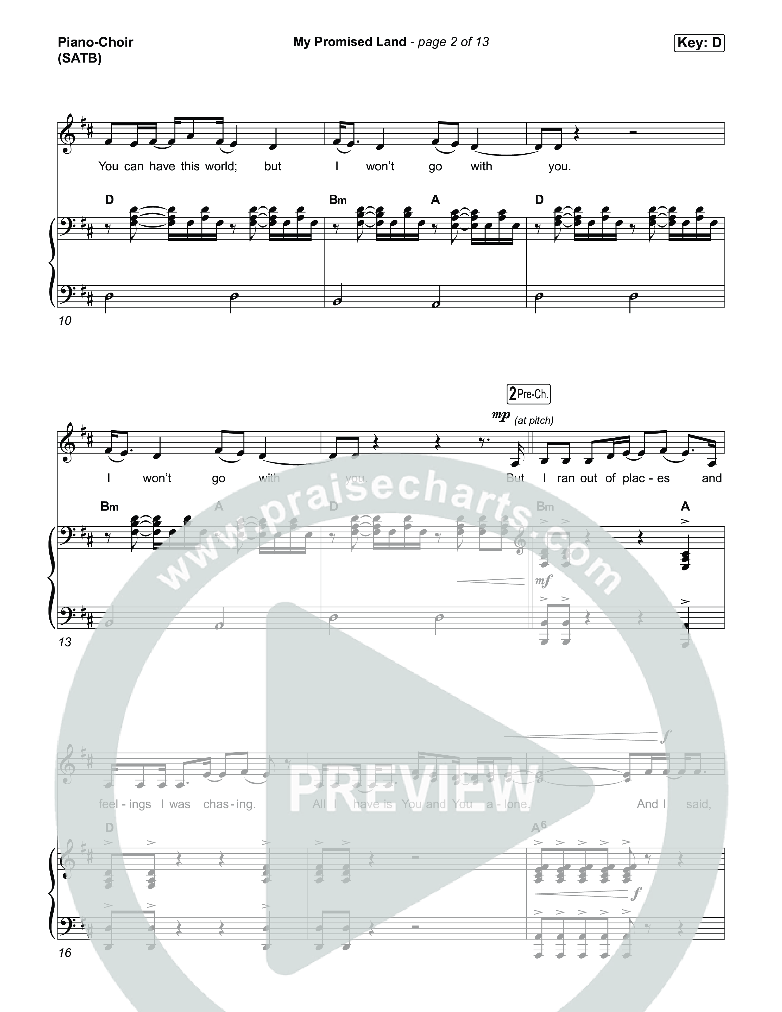 My Promised Land Piano/Vocal Pack (Josiah Queen)