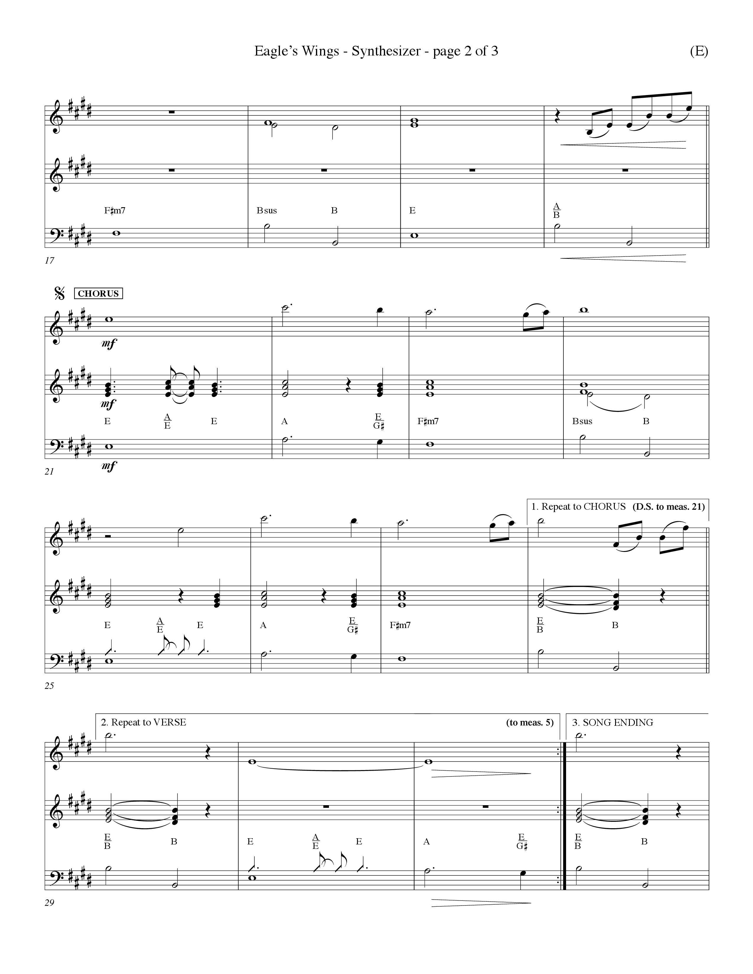 Eagle's Wings (Choral Anthem SATB) Synth (Word Music Choral / Arr. Dave Williamson)