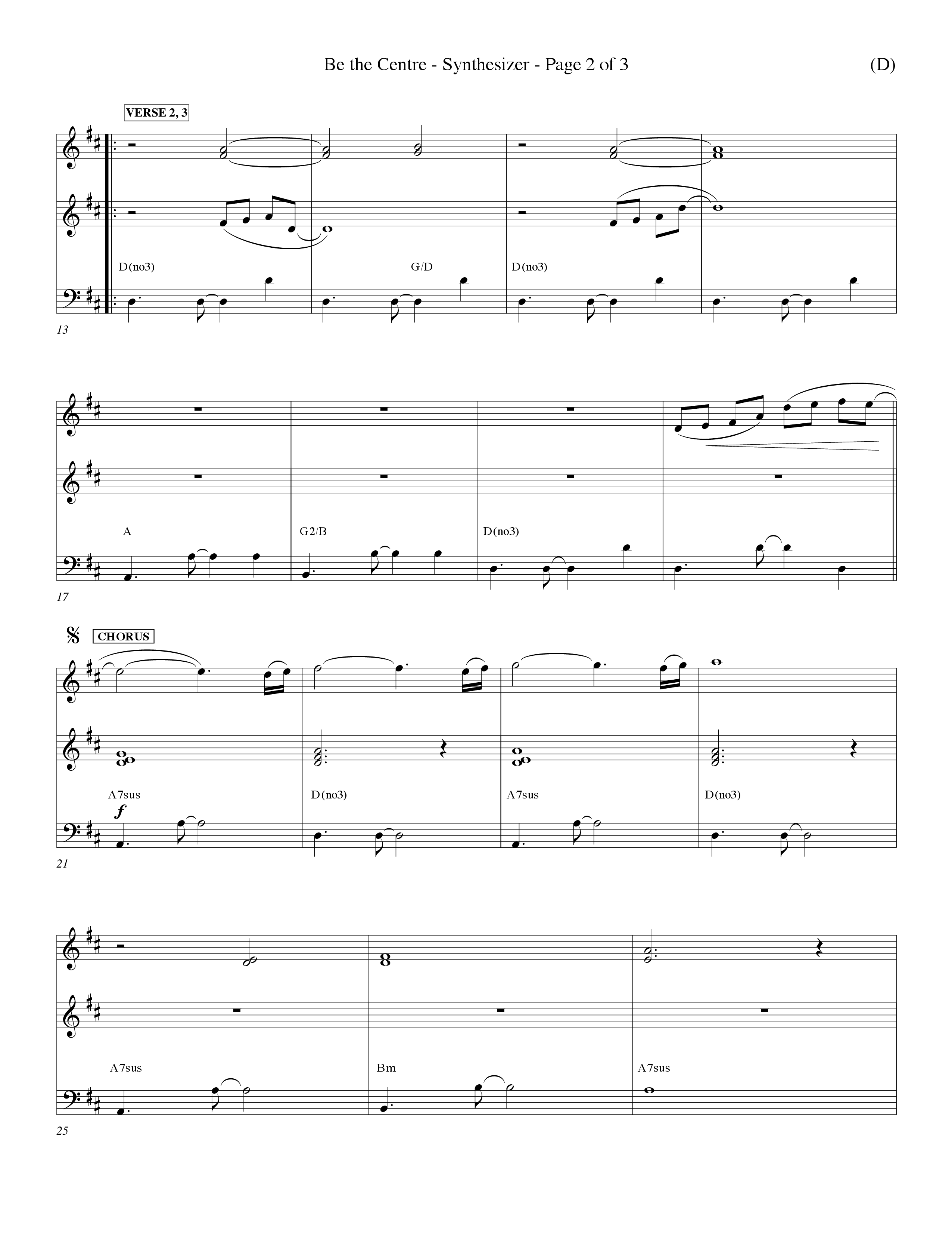Be The Centre (Choral Anthem SATB) Synth (Word Music Choral / Arr. Dave Williamson)