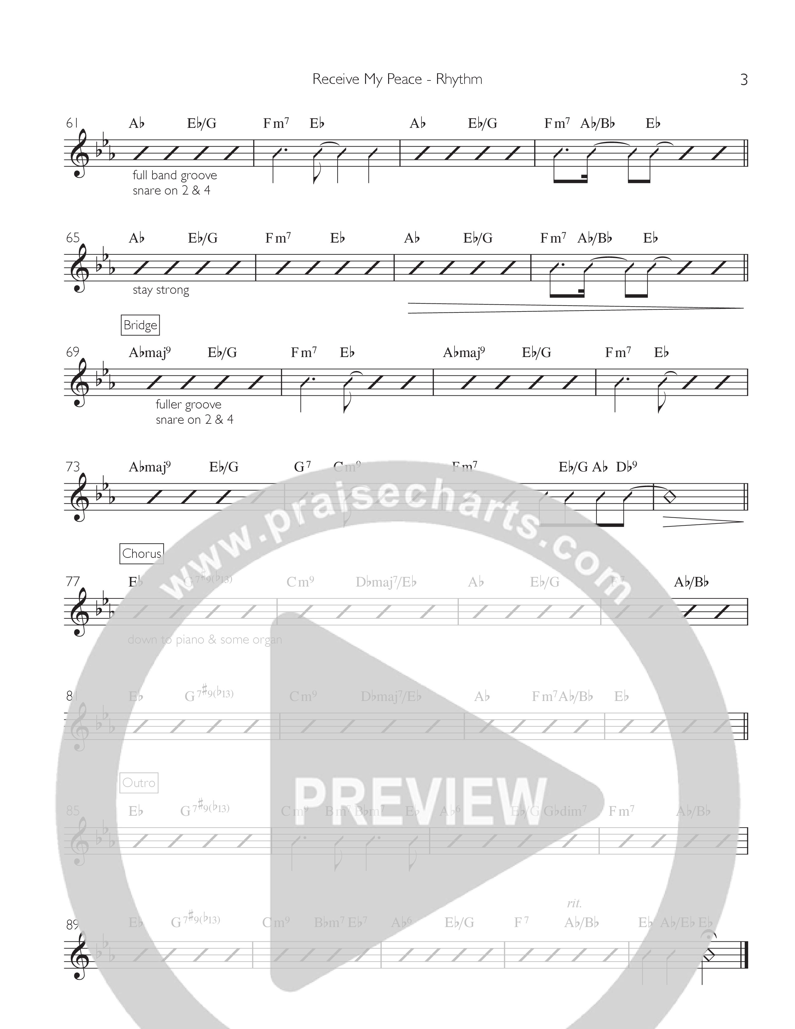 Receive My Peace Rhythm Chart (Celebration Creative)