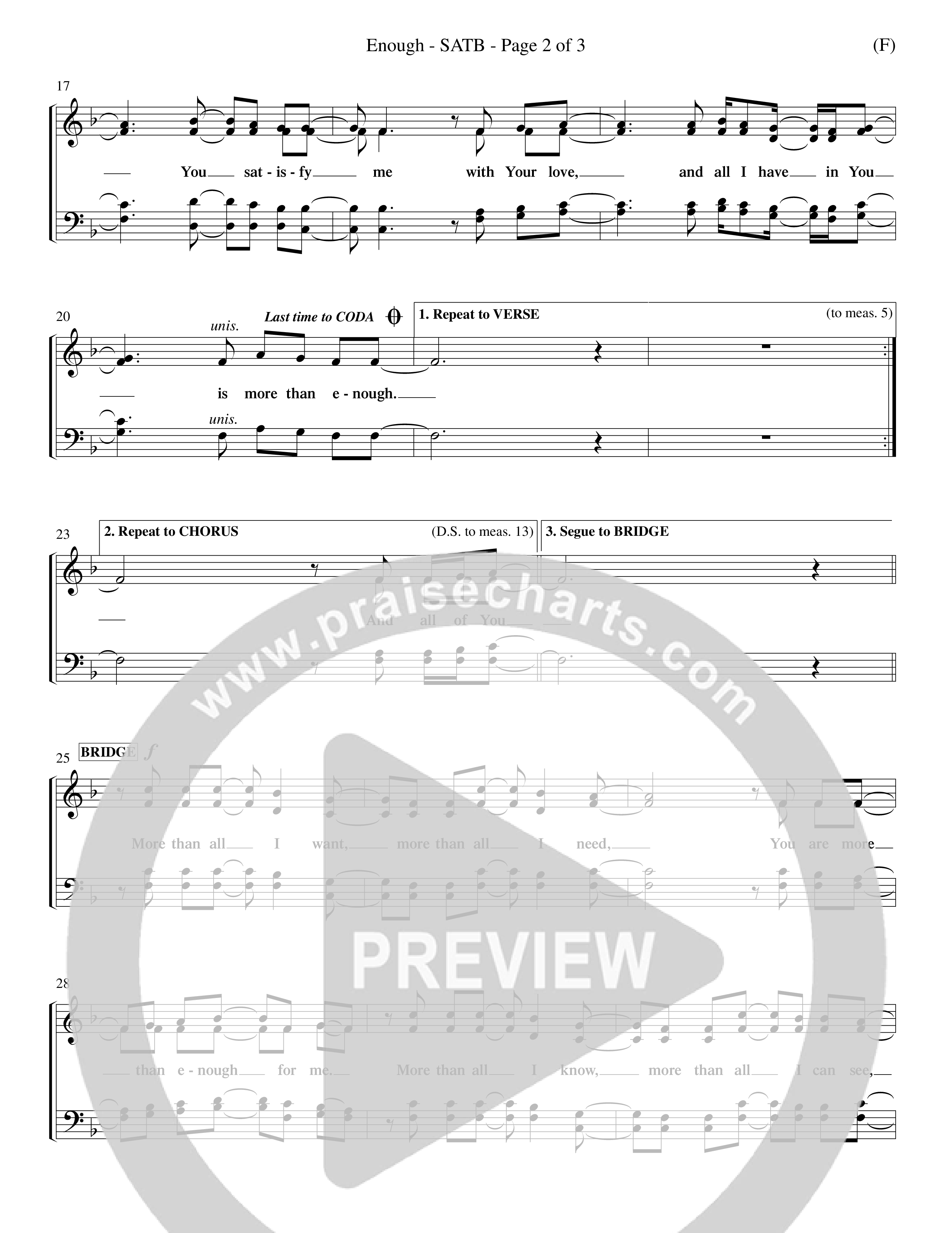 Enough (Choral Anthem SATB) Choir Sheet (SATB) (Word Music Choral / Arr. Dan Goeller)